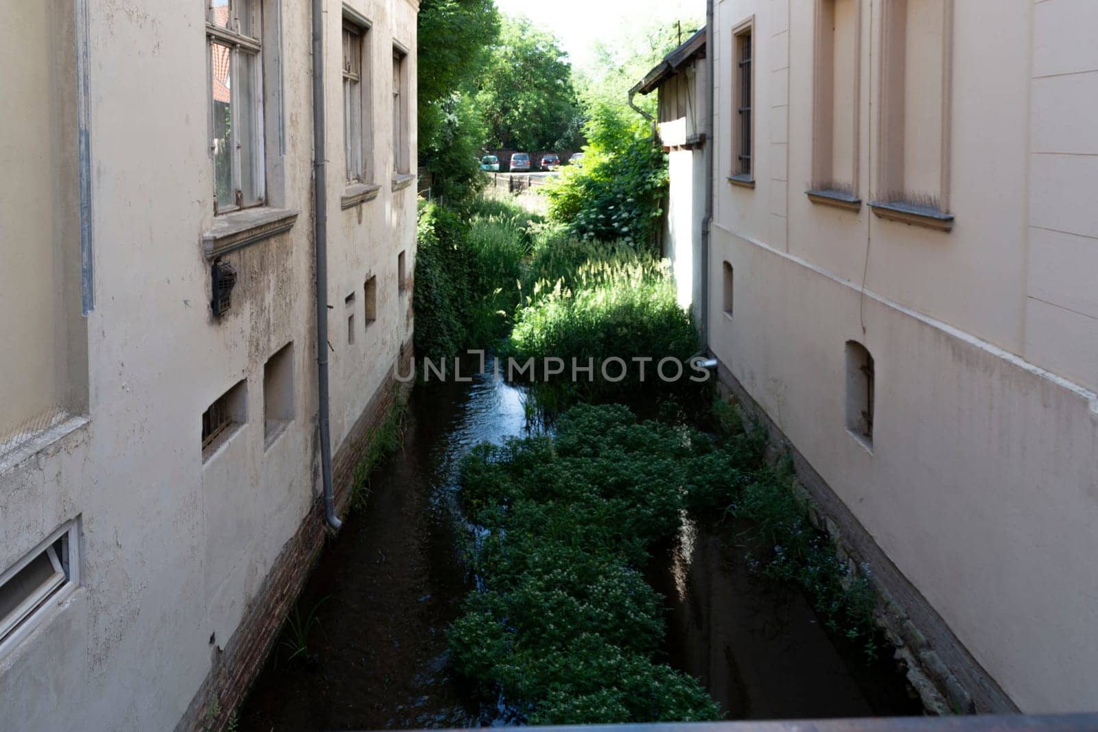 QUEDLINGBURG, GERMANY - JUNE 18, 2021:.Quedlinburg, Germany - June 18, 2021:.Cityscape of medieval city Quedlinburg