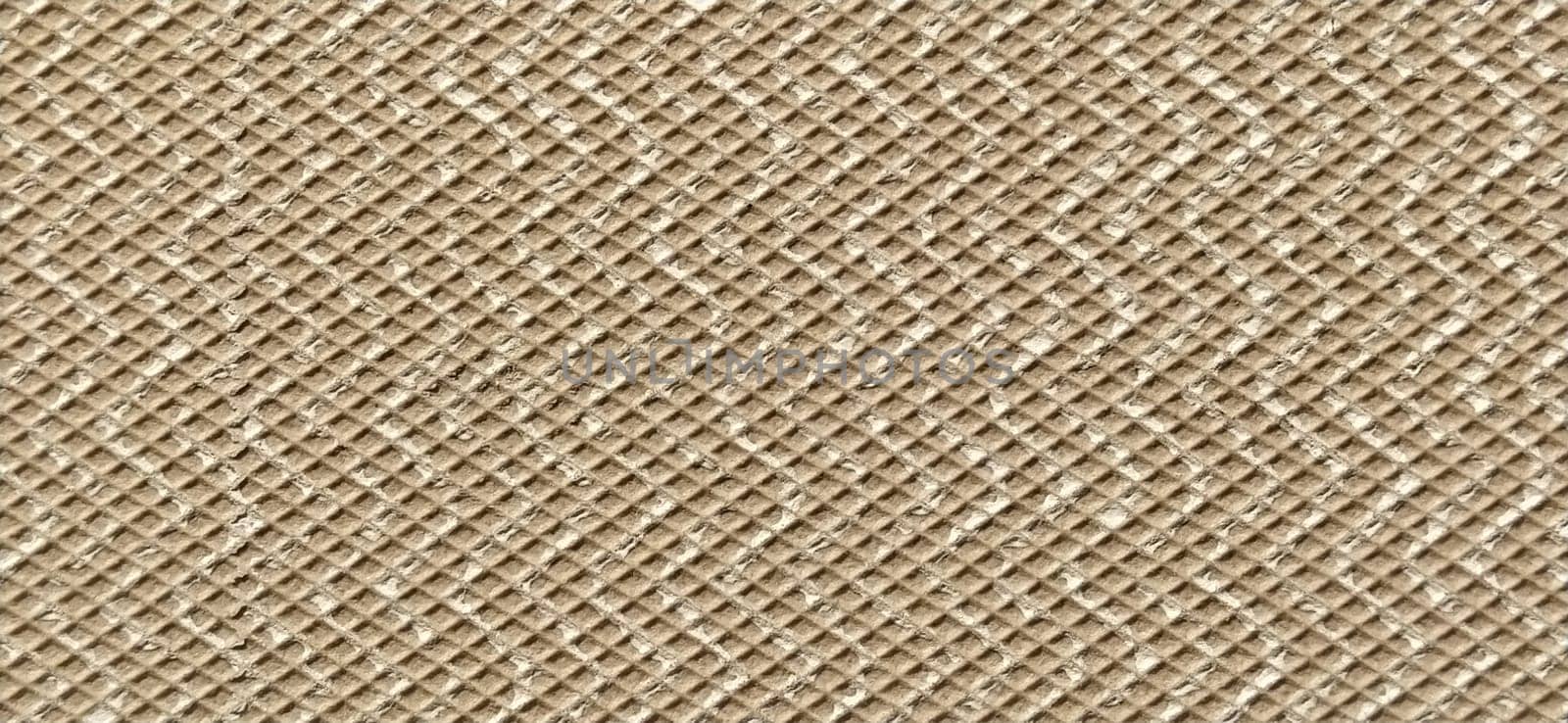 Reverse side of ceramic tiles. Detailed texture of tiles. Lattice surface closeup