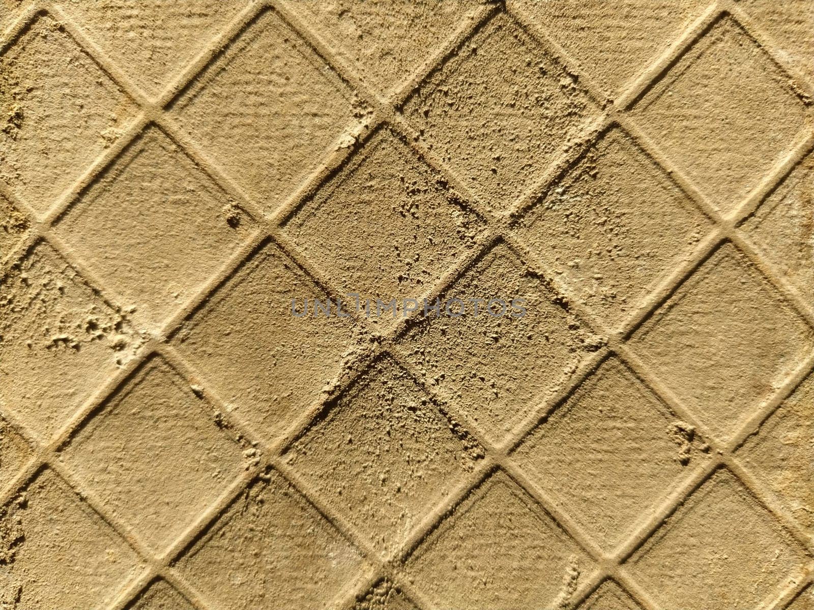 Reverse side of ceramic tiles. Detailed texture of tiles. Lattice surface closeup