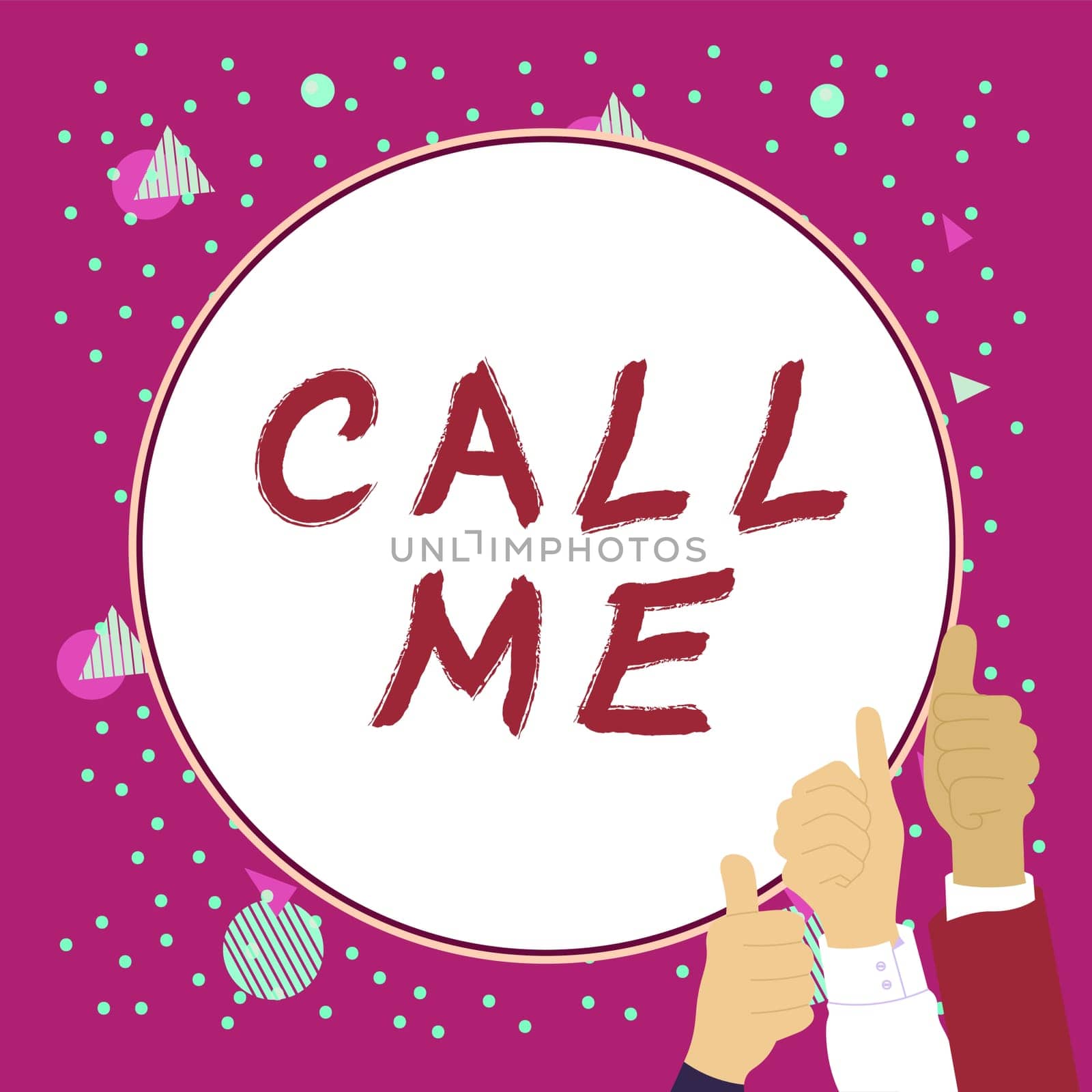 Text sign showing Call Me, Conceptual photo Asking for communication by telephone to talk about something