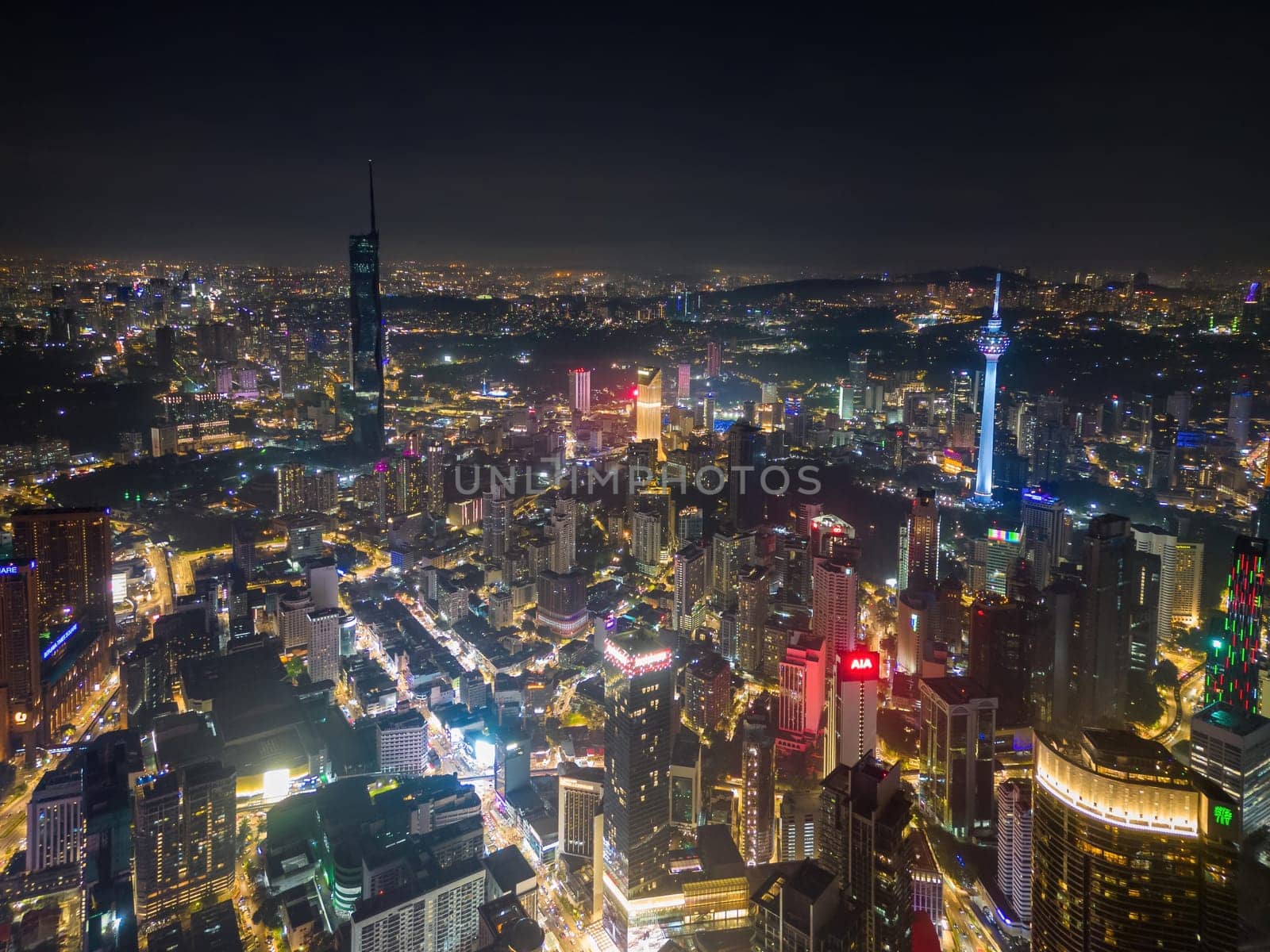 Bukit Bintang, Kuala Lumpur, Malaysia - Nov 29 2022: The busy nightlife of Bukit Bintang is a hotspot for tourists and locals alike