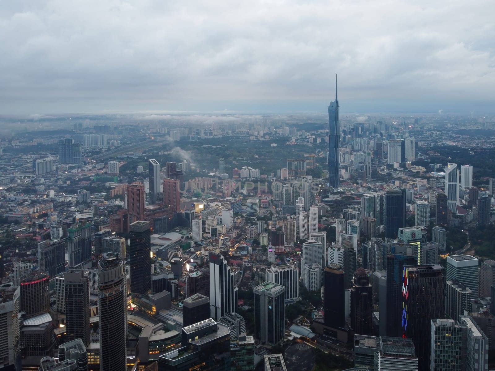 Bukit Bintang, Kuala Lumpur, Malaysia - Nov 12 2022: The Merdeka 118 tower's location in the heart of the city makes it a prominent landmark, visible from various parts of KL