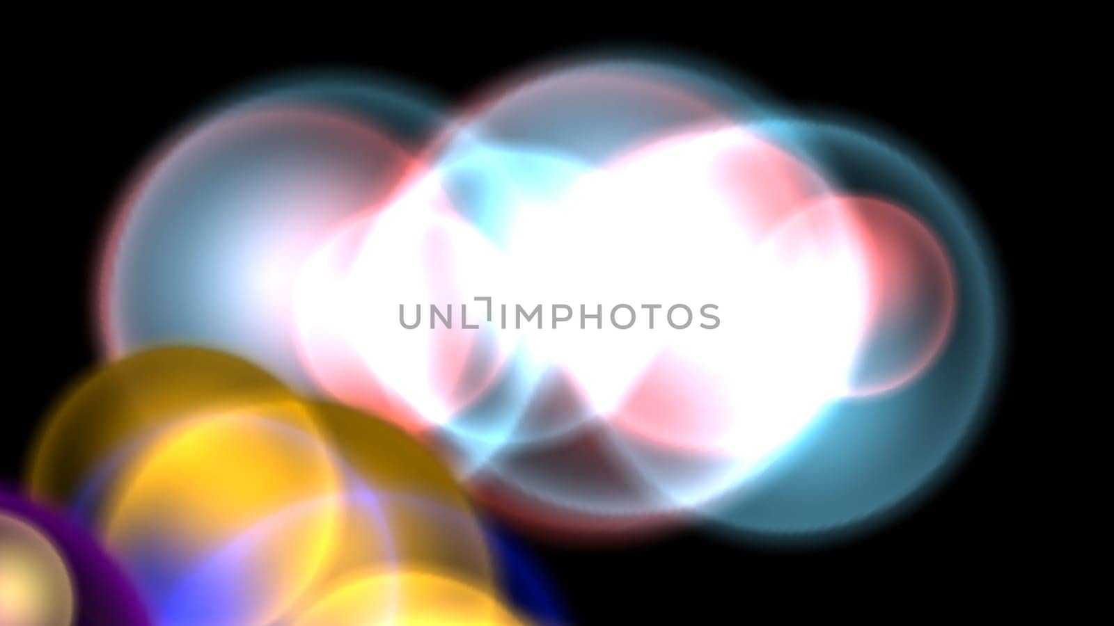 Glow circle abstract background in dark. 2D layout illustration