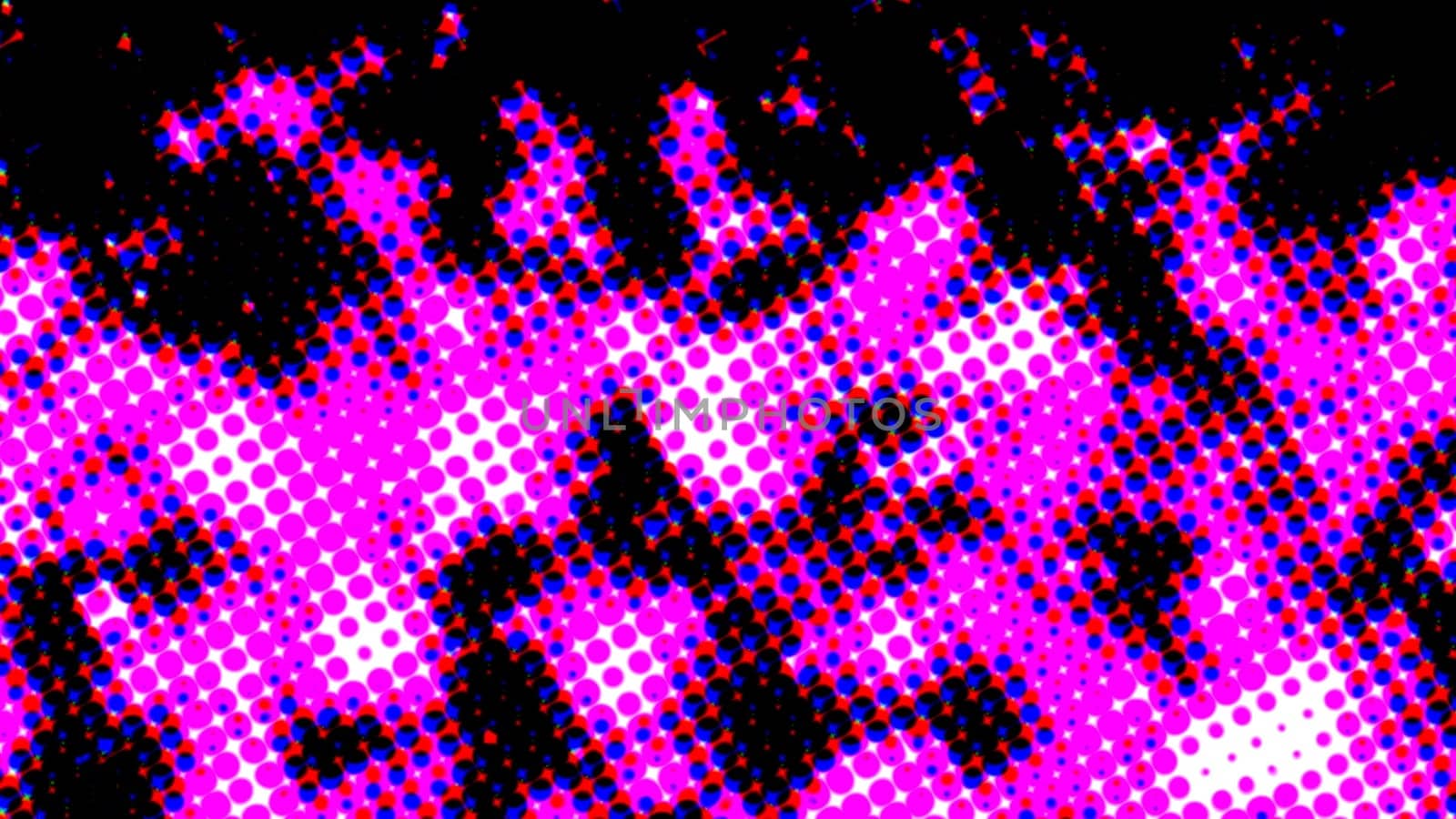 Dark purple and black dot pattern background. 2D layout illustration