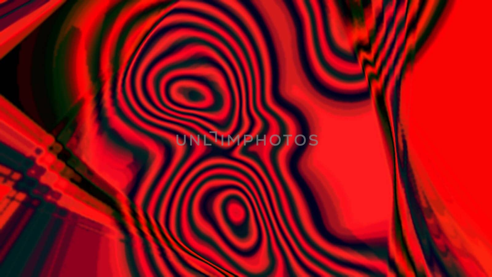 Red color topography optical background. 2D layout illustration