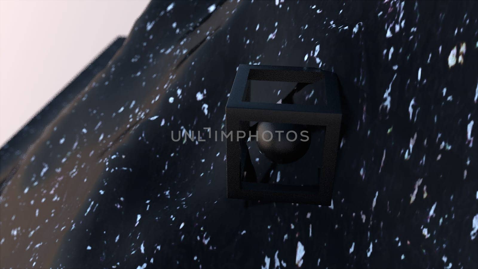 Black 3d element. Computer generated 3d render