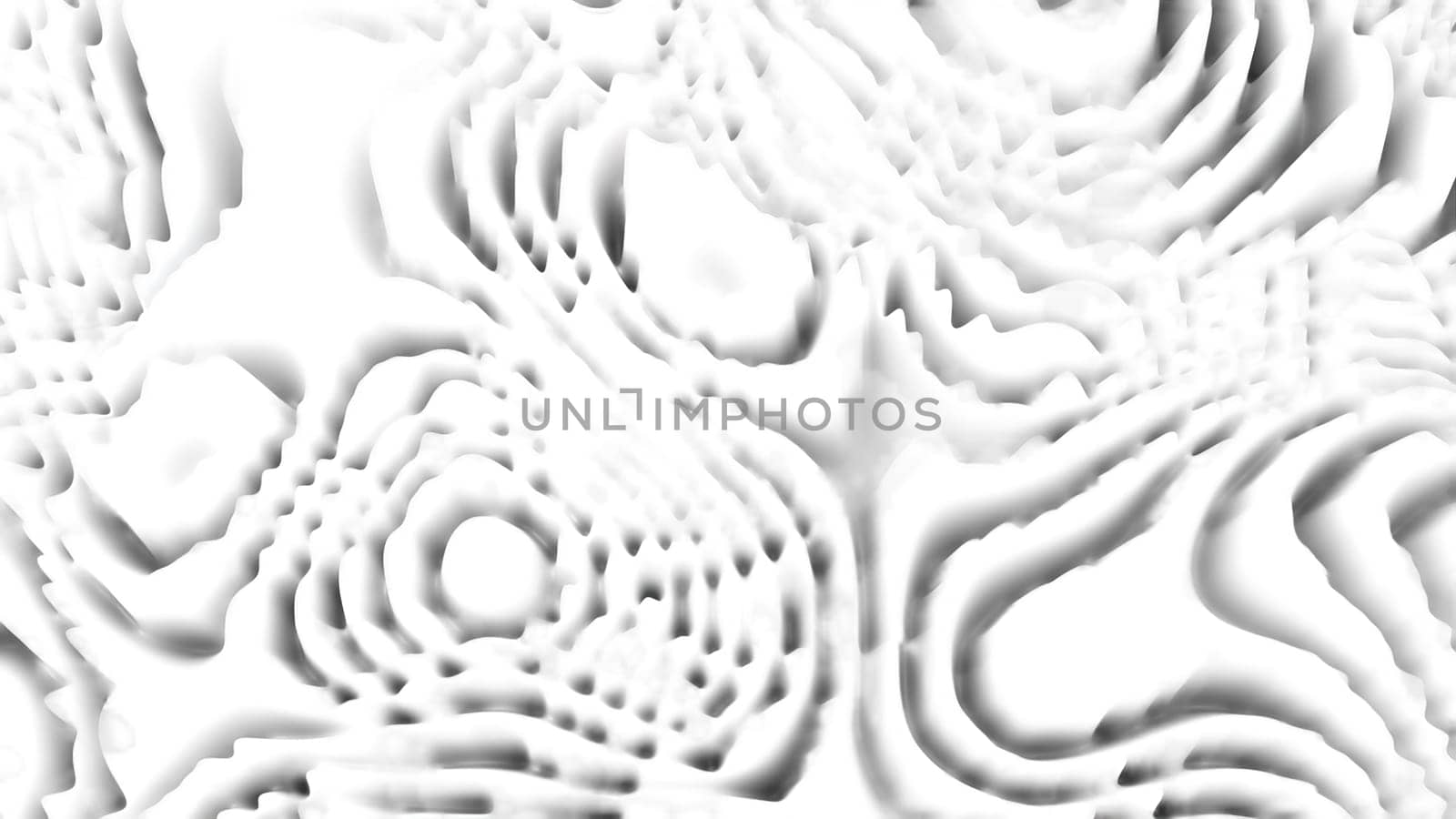 White waves. Computer generated 3d render