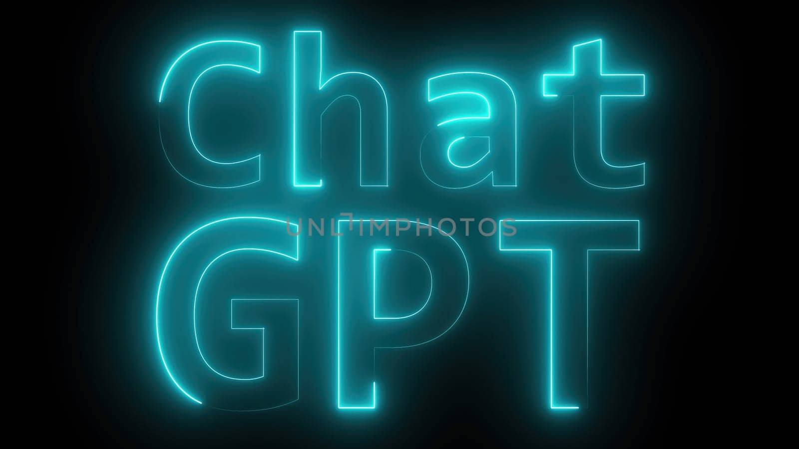 ChatGPT text. Computer generated 3d render