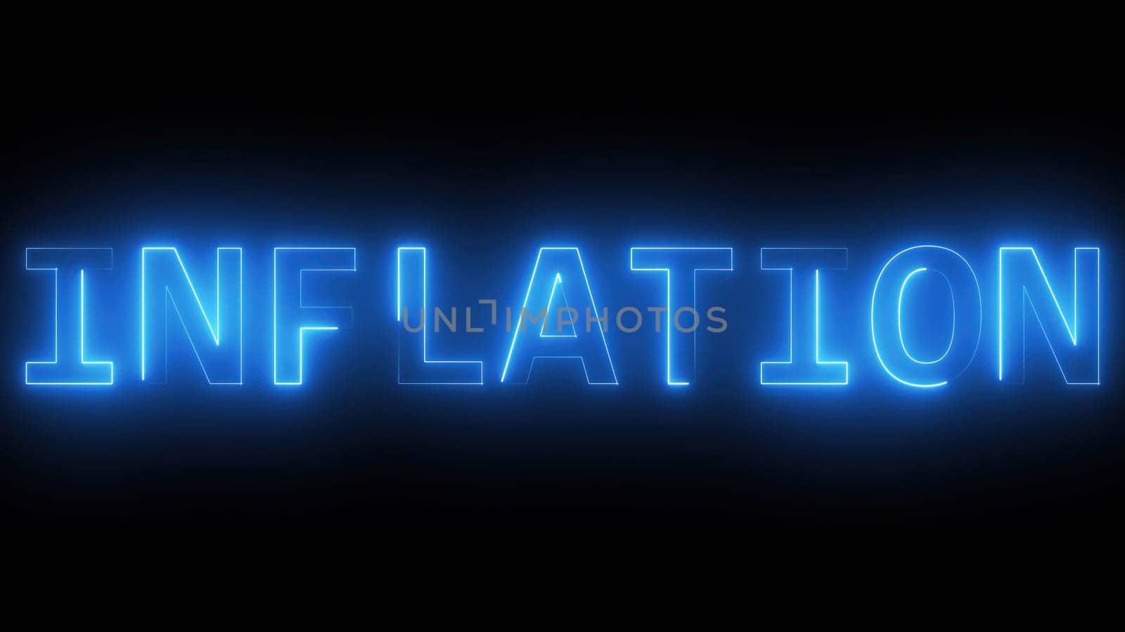 inflation text. Computer generated 3d render