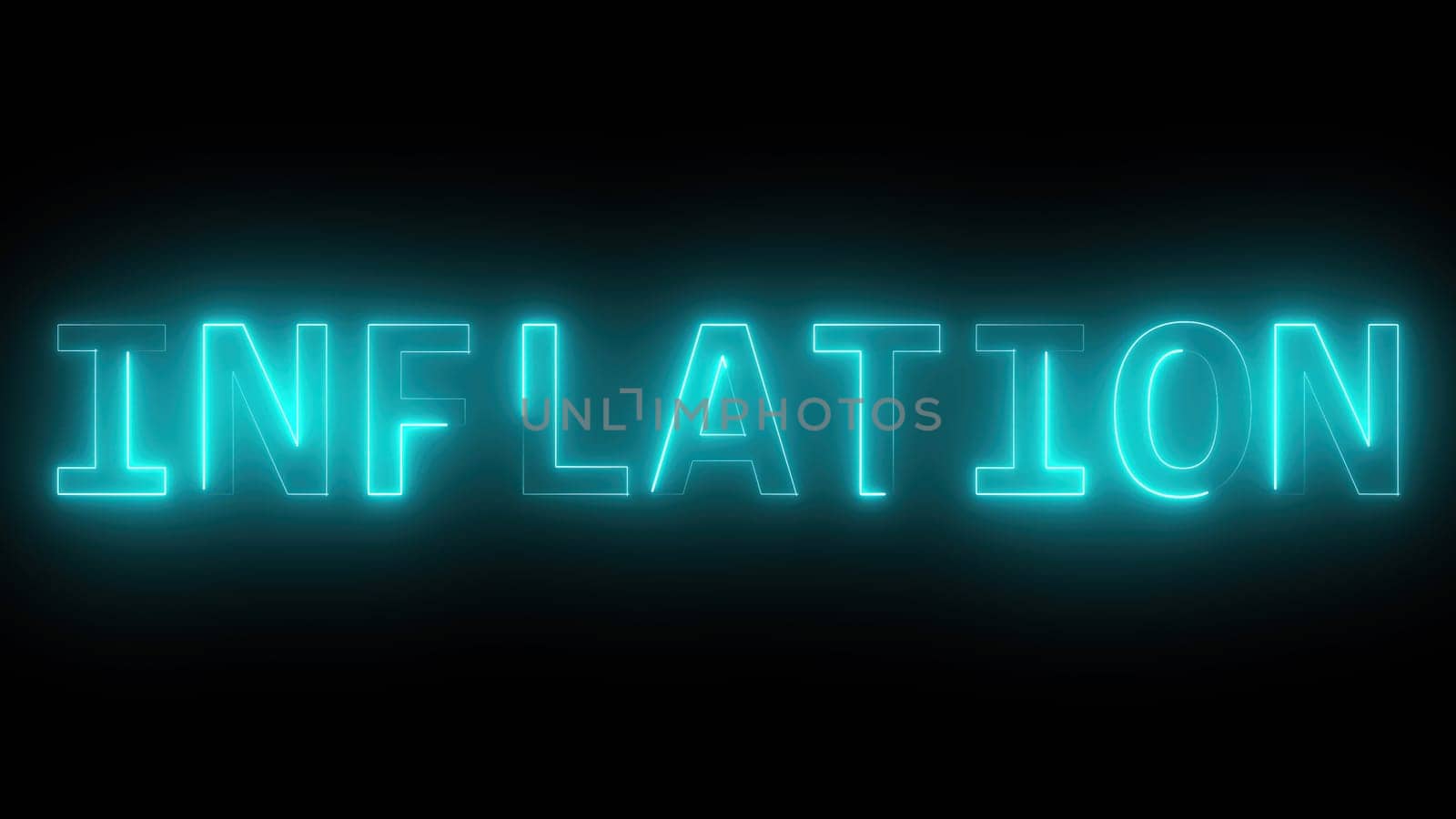 inflation text. Computer generated 3d render