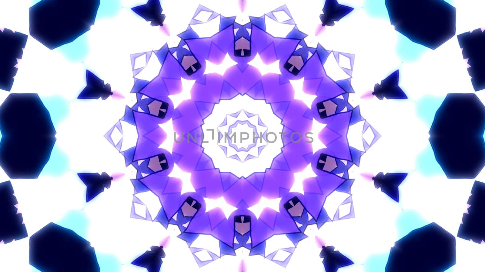 Fantasy kaleidoscope decor background. 2D layout illustration