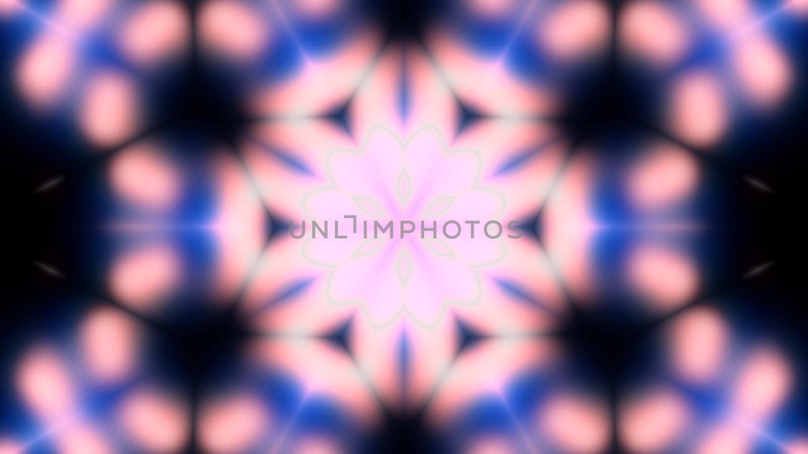Flower pattern kaleidoscope background. 2D layout illustration