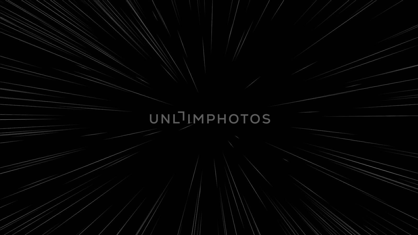 White linear hyper space in dark. 2D layout illustration