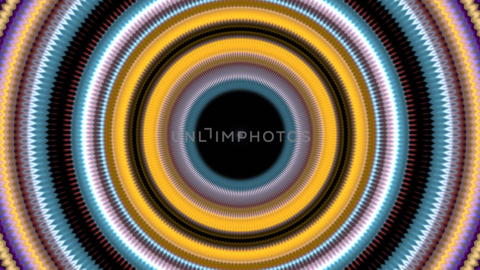 Circular unlimited zoom in background. 2D layout illustration