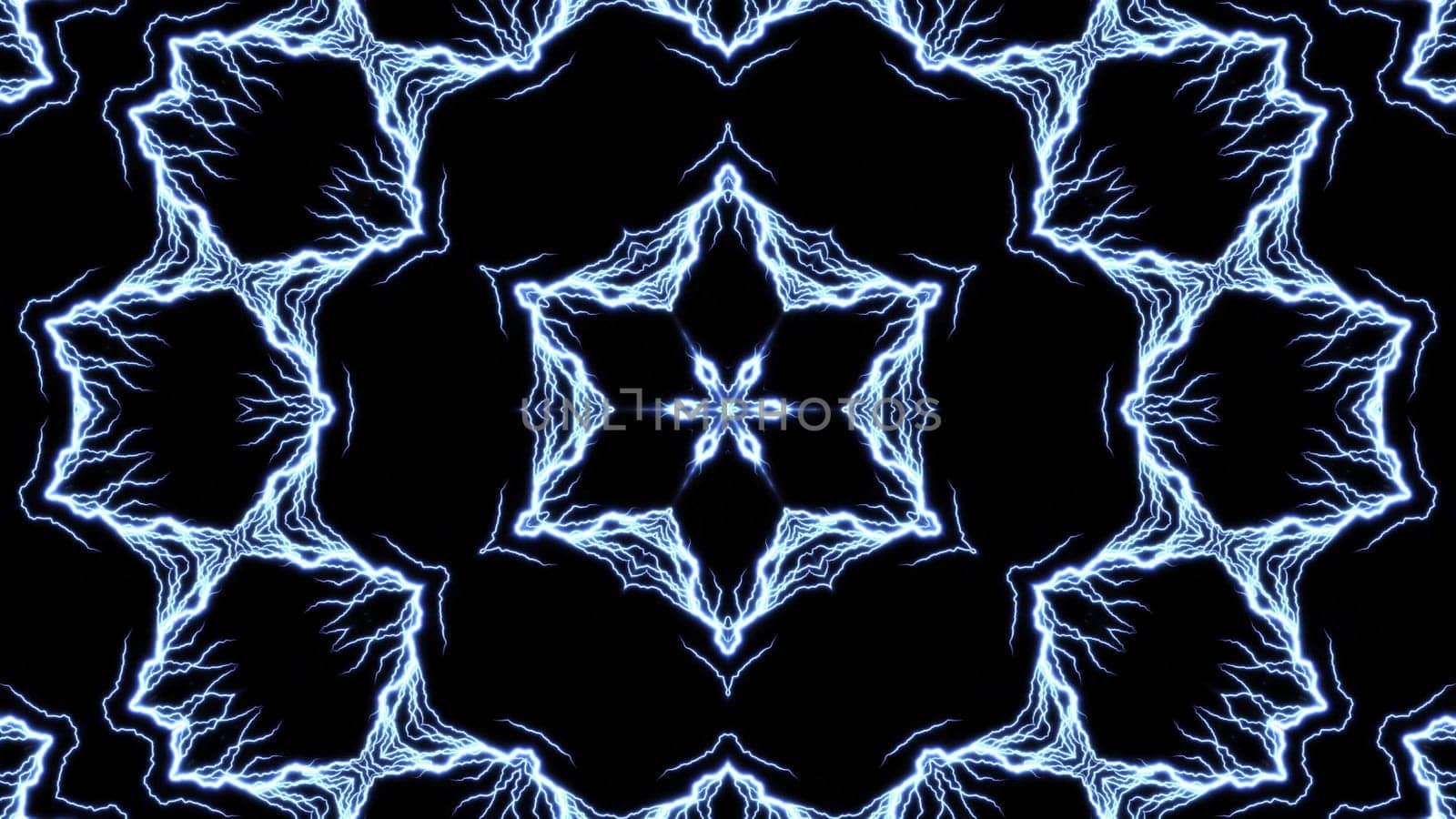 Blue symmetry pattern background. 2D layout illustration