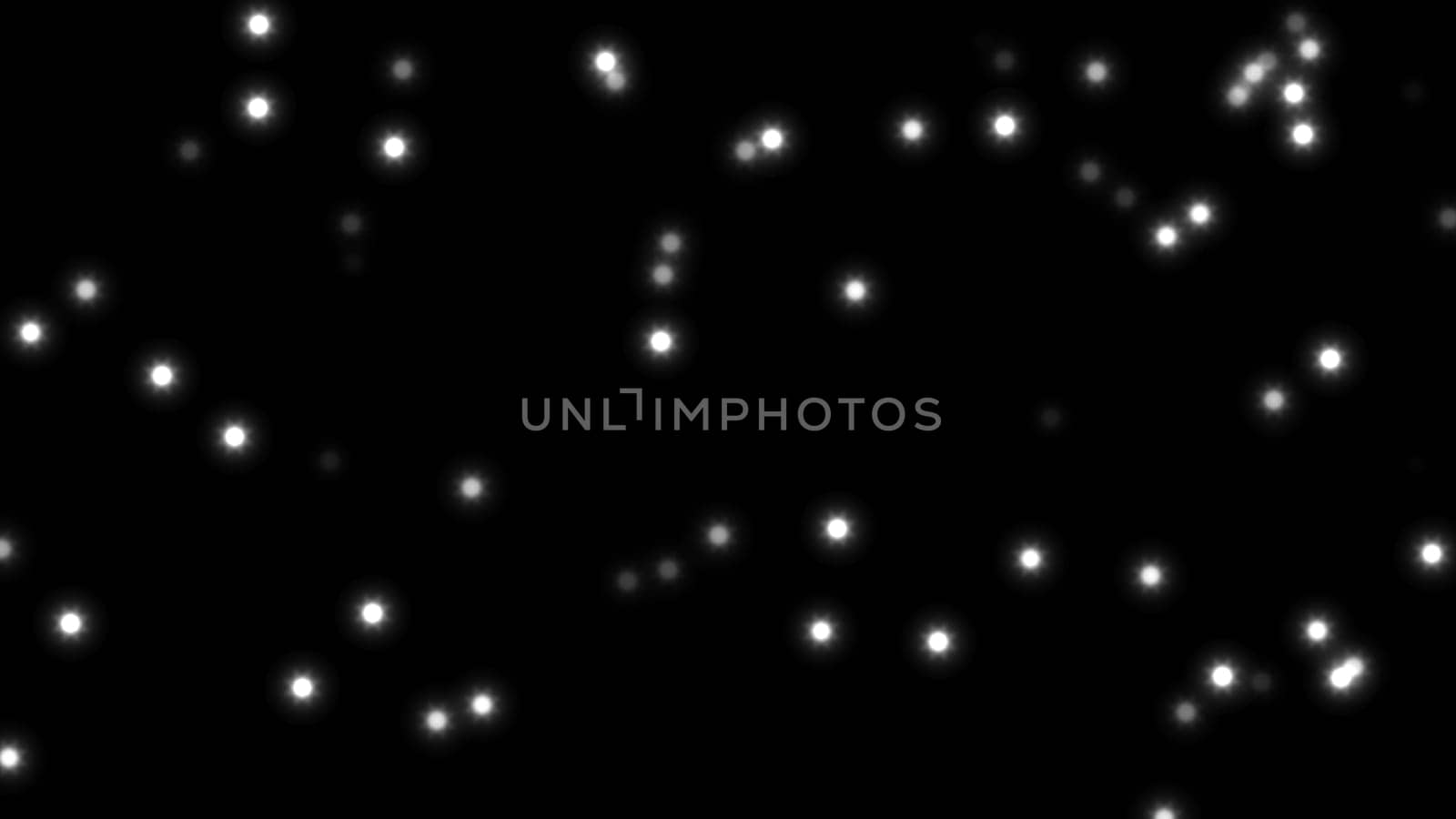 White particle in dark background. 2D layout illustration