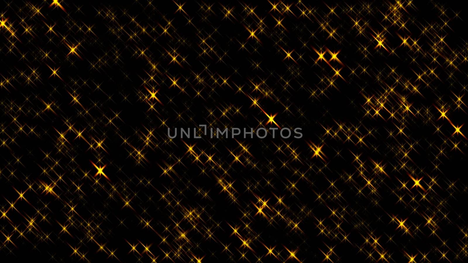 Orange glitter in dark background. 2D layout illustration