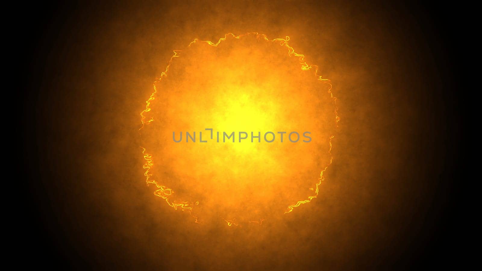 Sun glow with electric gradient background. 2D layout illustration