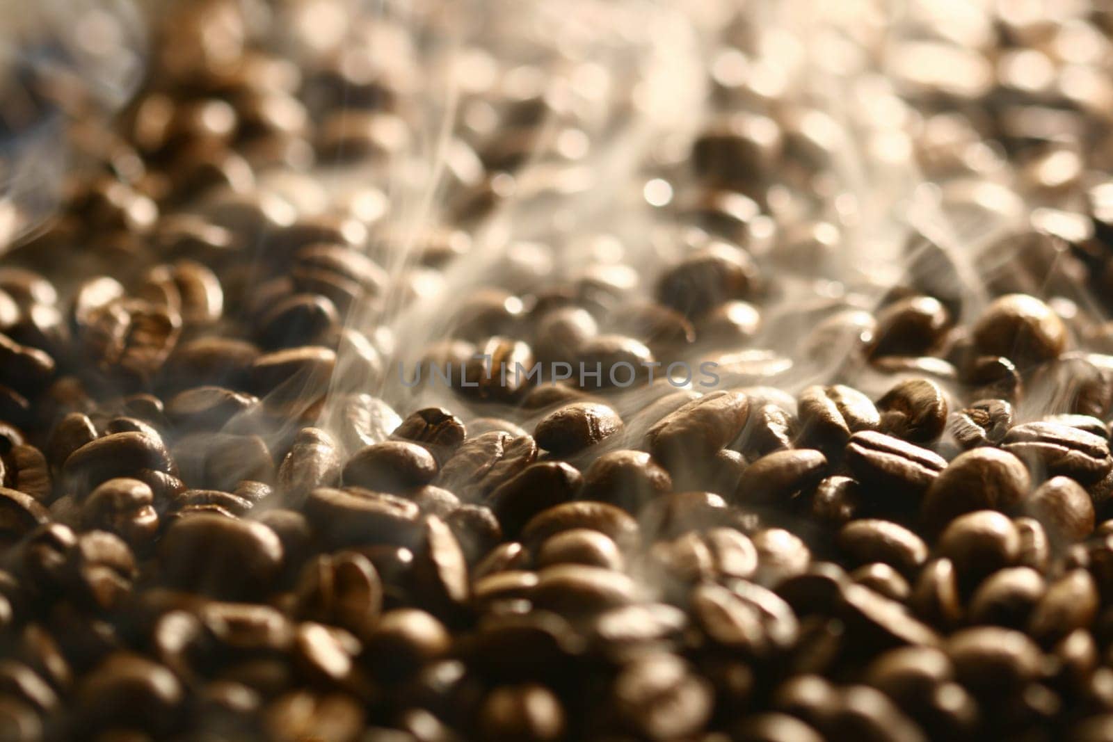 coffee beans Grains of coffee let out aroma and smells drawing of attention