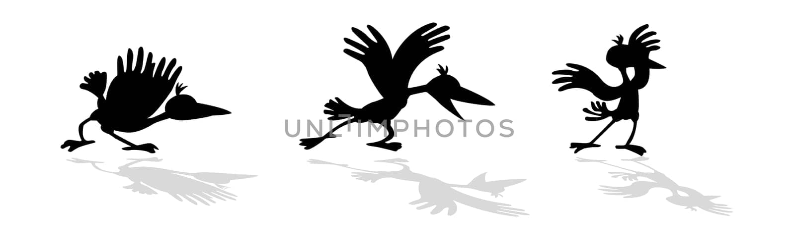vector silhouette funny ravens