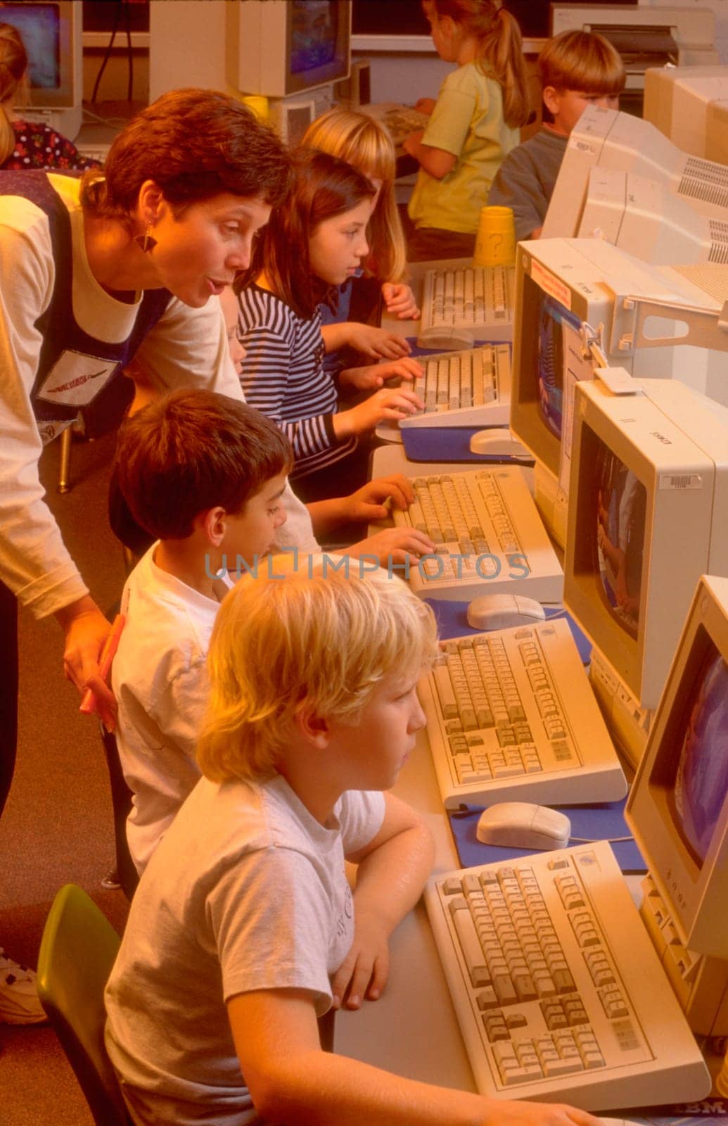 Students learning on computers in Essex Junction, V ermo0nt
