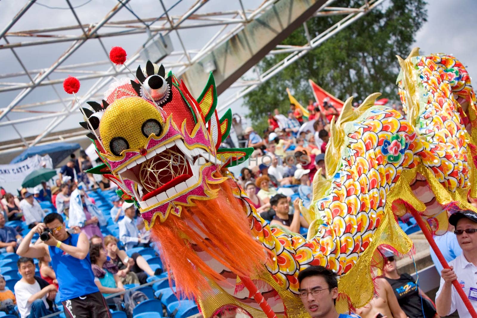 The Dragon Boat Races in Montreal Canada were held in the Olympic Basin in the St Lawrence River.  The race is a fundraiser for cancer research.