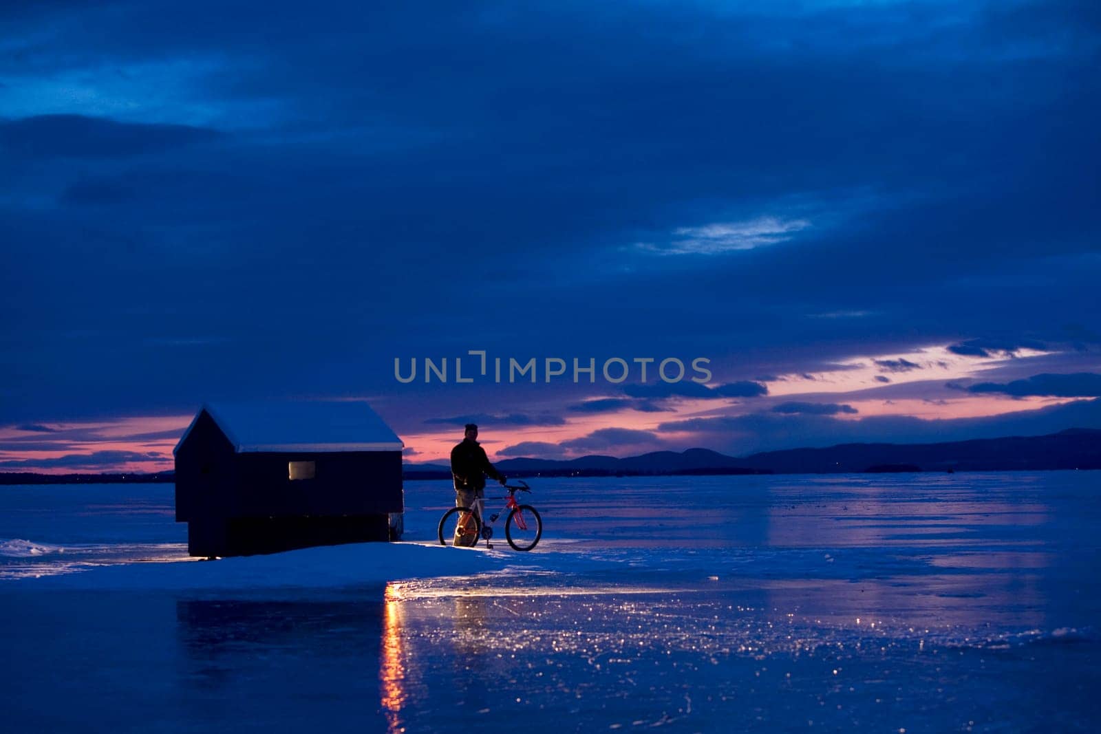 Ice Fishing Lake Champlain, South Hero, Vermont