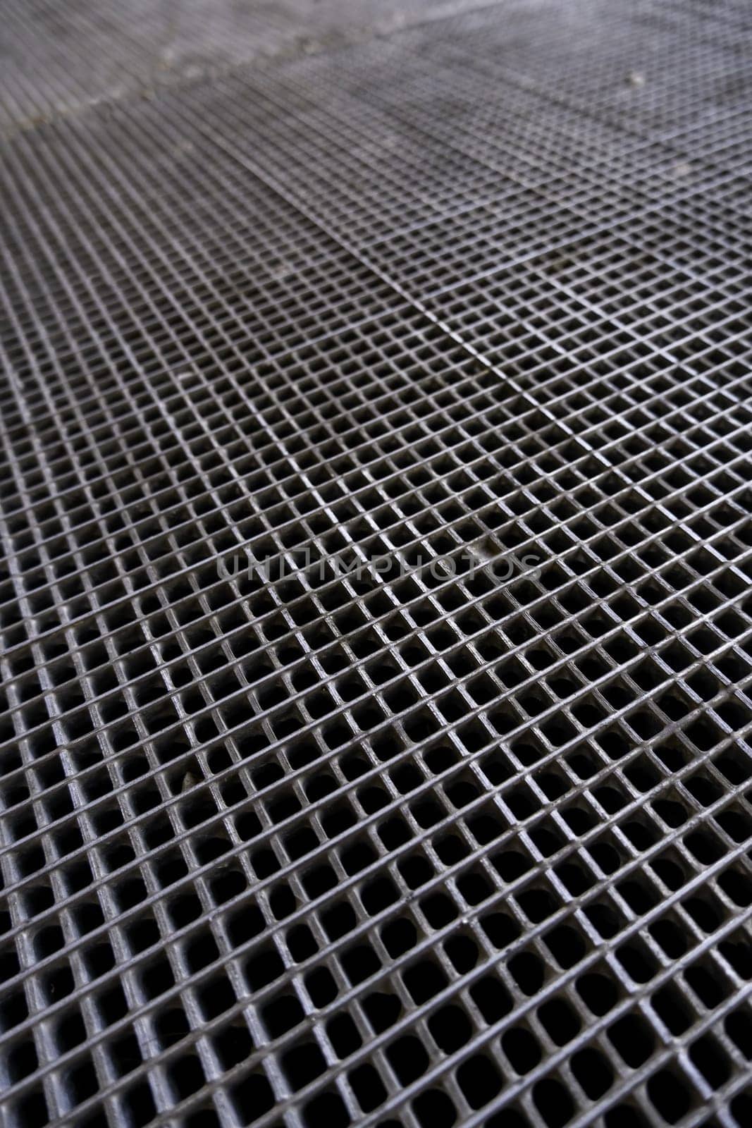 Detail of protection and safety grid to drain water in the city