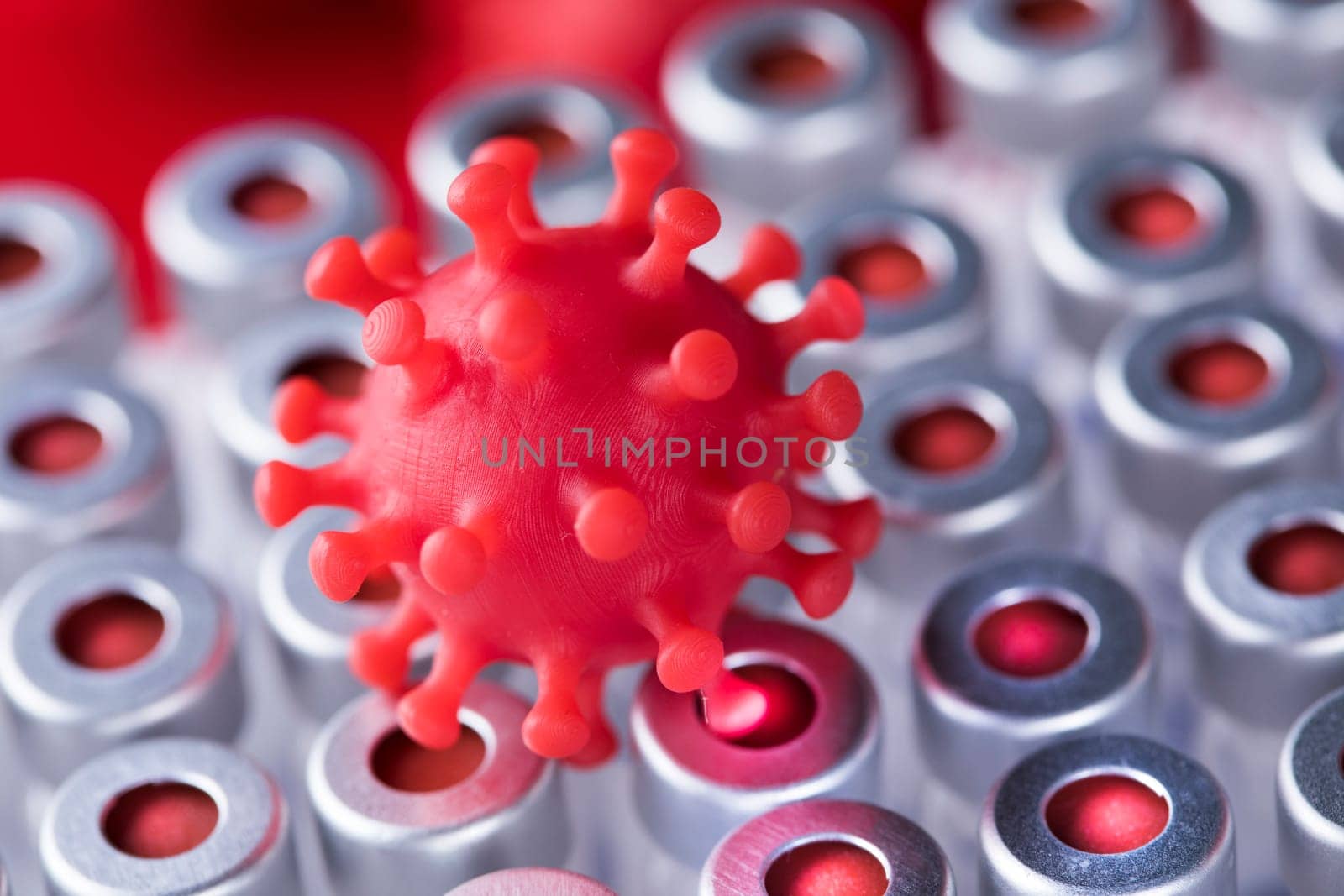 Virus cells, epidemic coronavirus background