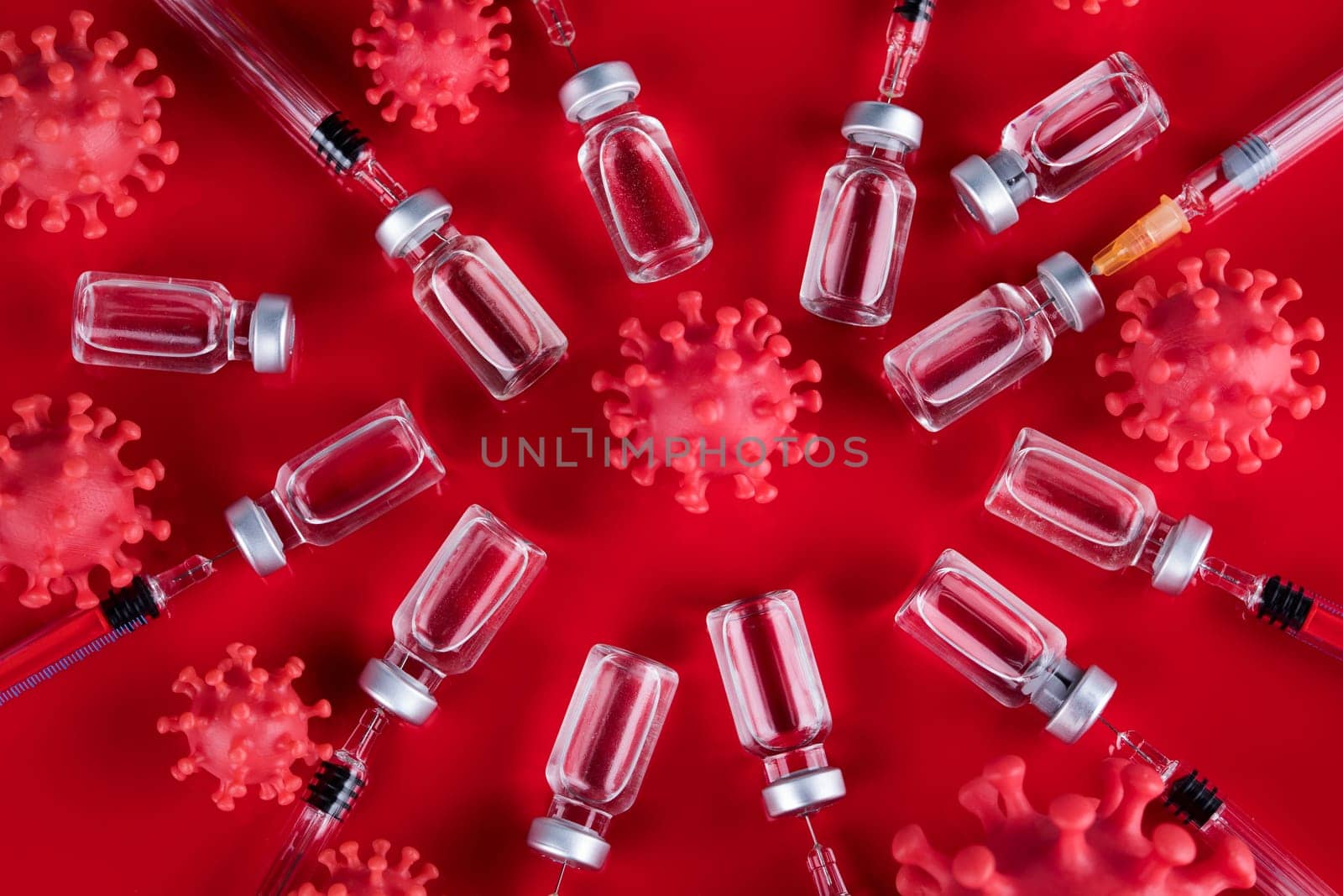 Virus cells in infected, Pandemic medical health