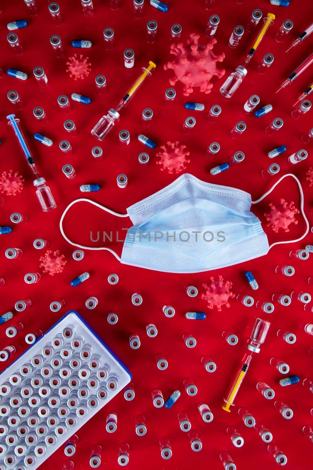 Medical mask for protection against corona virus, SARS pandemic background