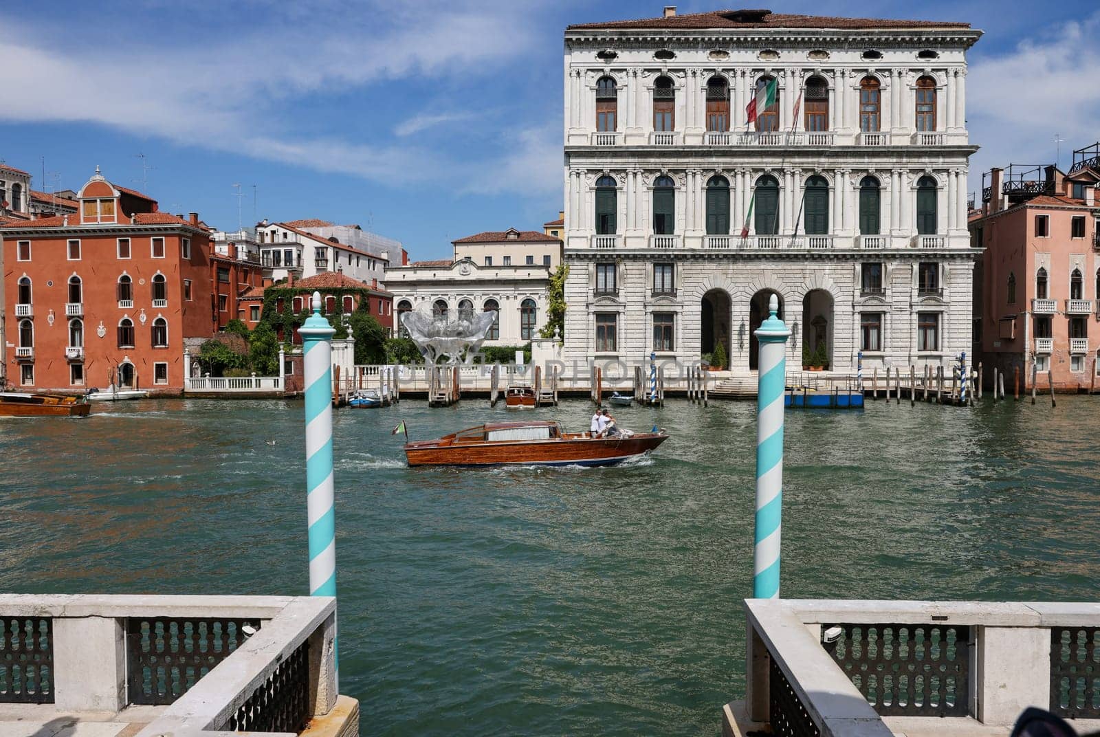Venice, Italy - September 5, 2022: The Renaissance Palazzo Corner della Ca' Granda on the Grand Canal, San Marco, Venice, Italy