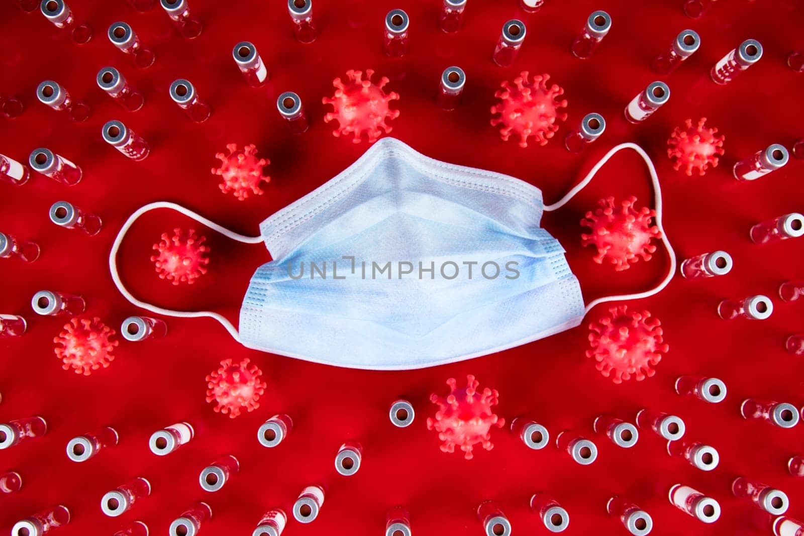 Medical mask for protection against corona virus, SARS pandemic background