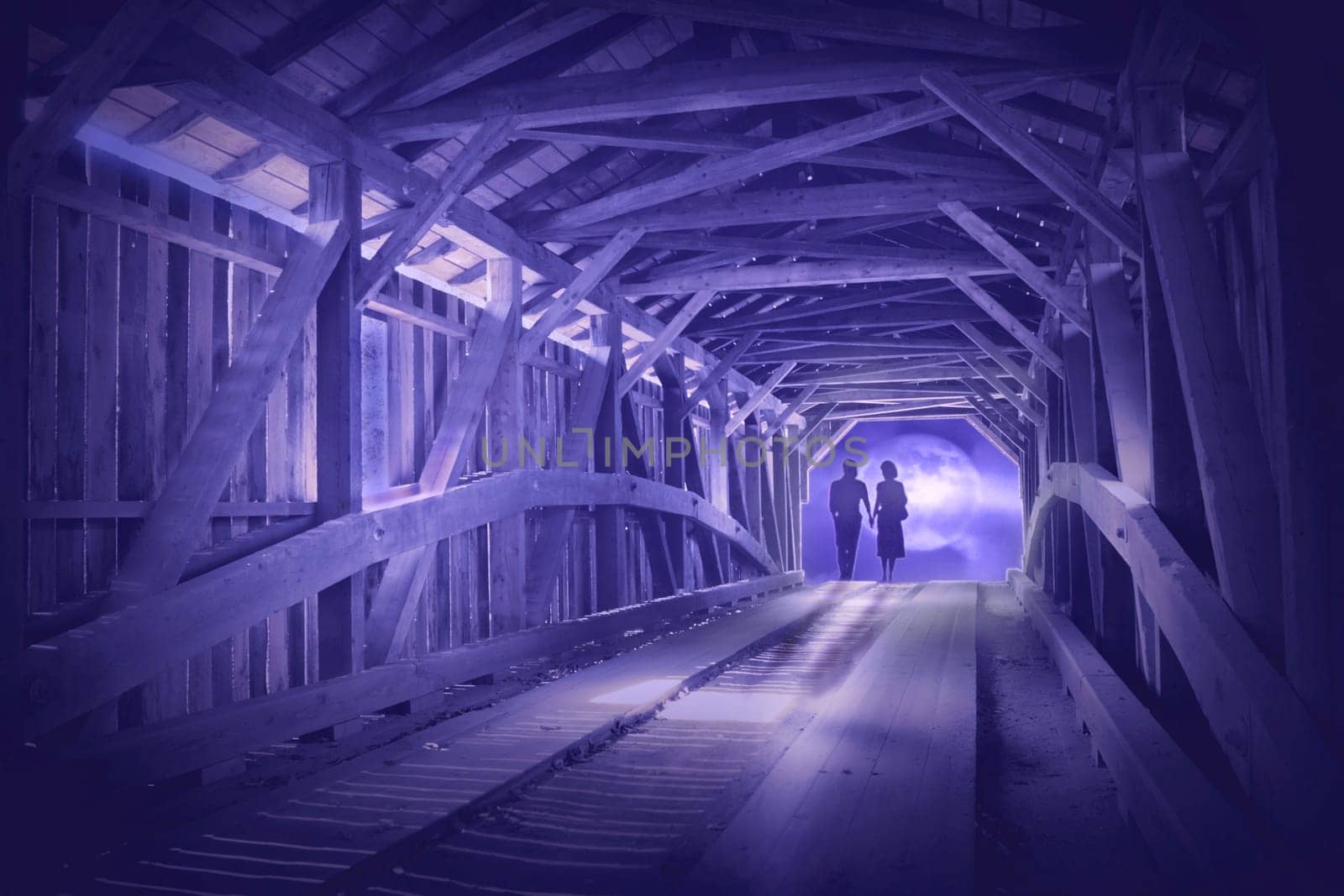 This 97 foot burr truss covered bridge has several names.  The most mommon is Gristmill Bridge bercause there is a grist mill just down river.  The other names are the Canyon Bridge, The Scott Bridge and the Alden Bryan Bridge.  You should call the Jeff Town Clerk.  The Bridge is built over the Brewster River and is just off Rt 108. No one knows for sure when it was built, but 1870 is a good guess.  The bridge was rehabed in 2004..