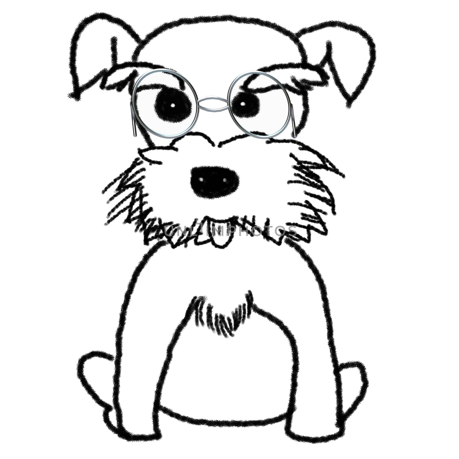 Hand painted Schnauzer