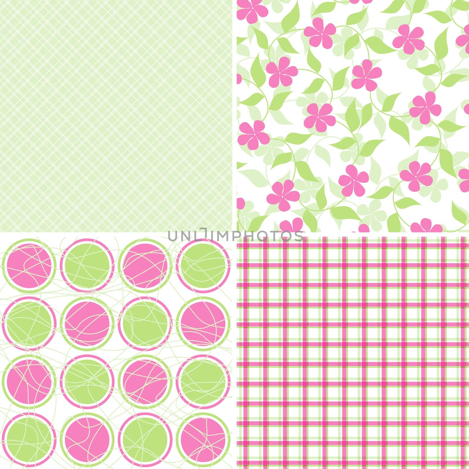 Scrapbook patterns for design, vector illustration