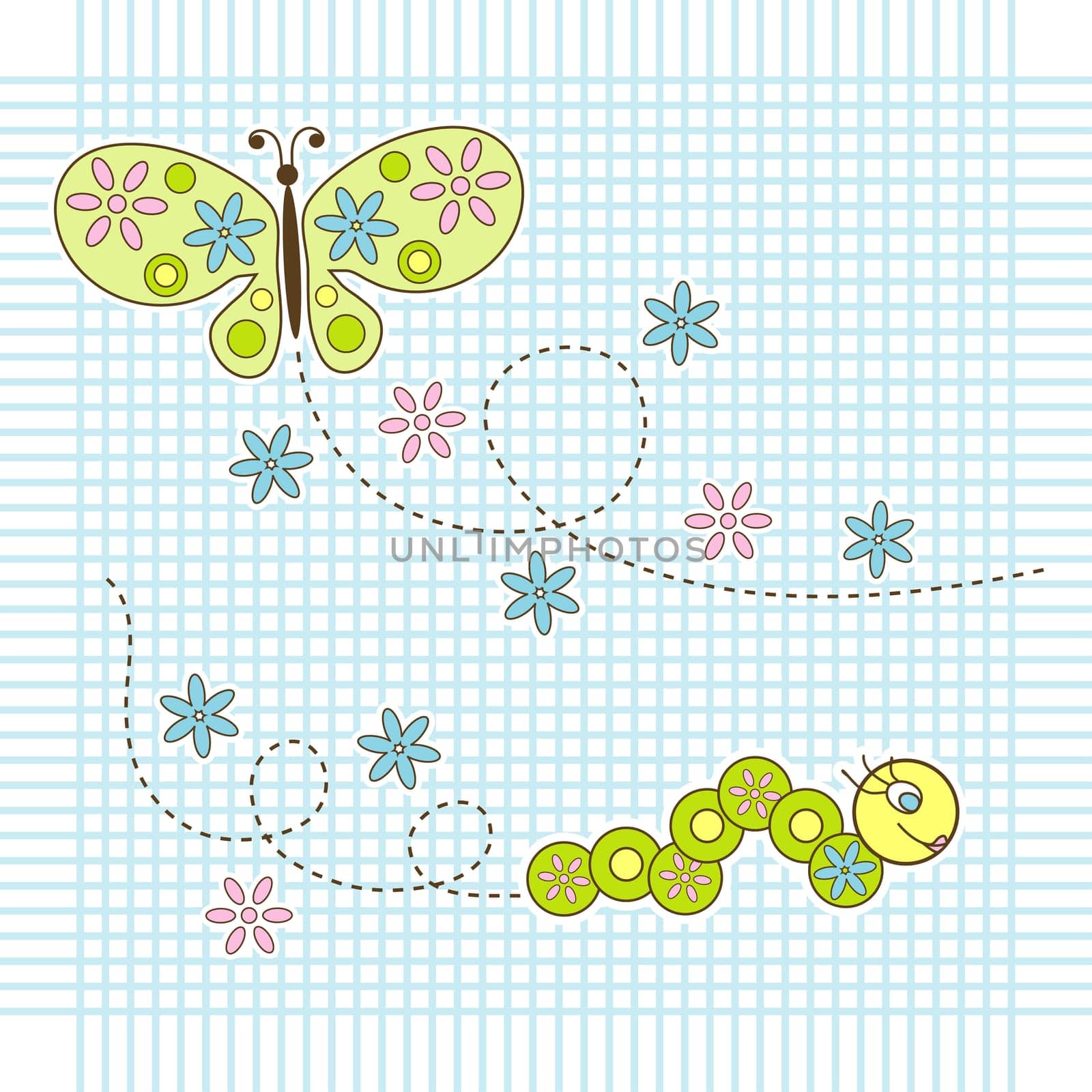 Scrapbook elements and pattern for design, vector illustration