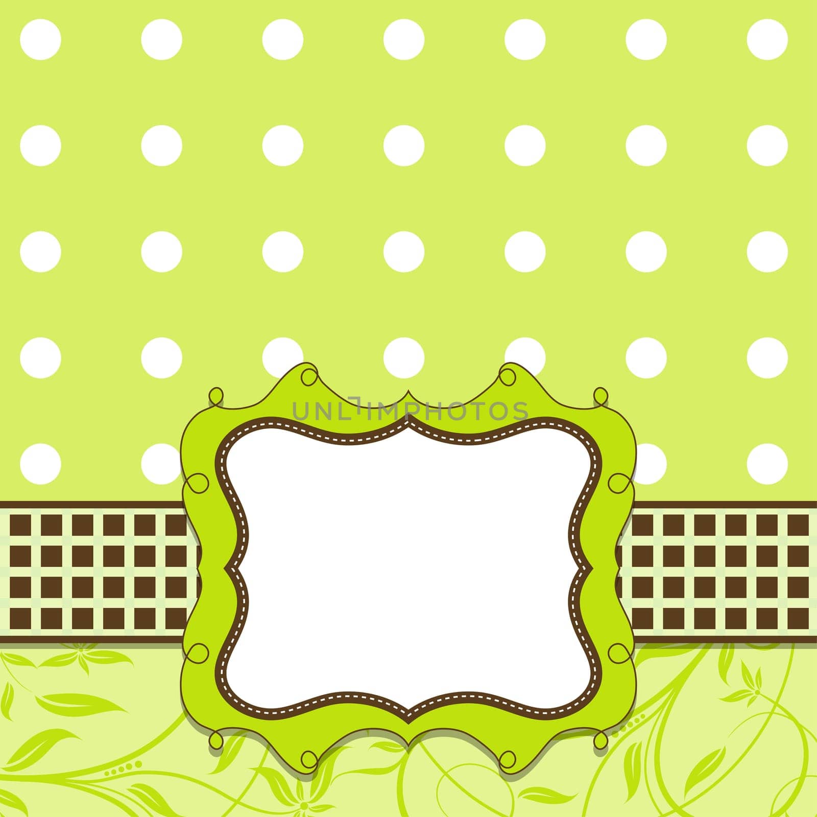 Template greeting card, vector illustration