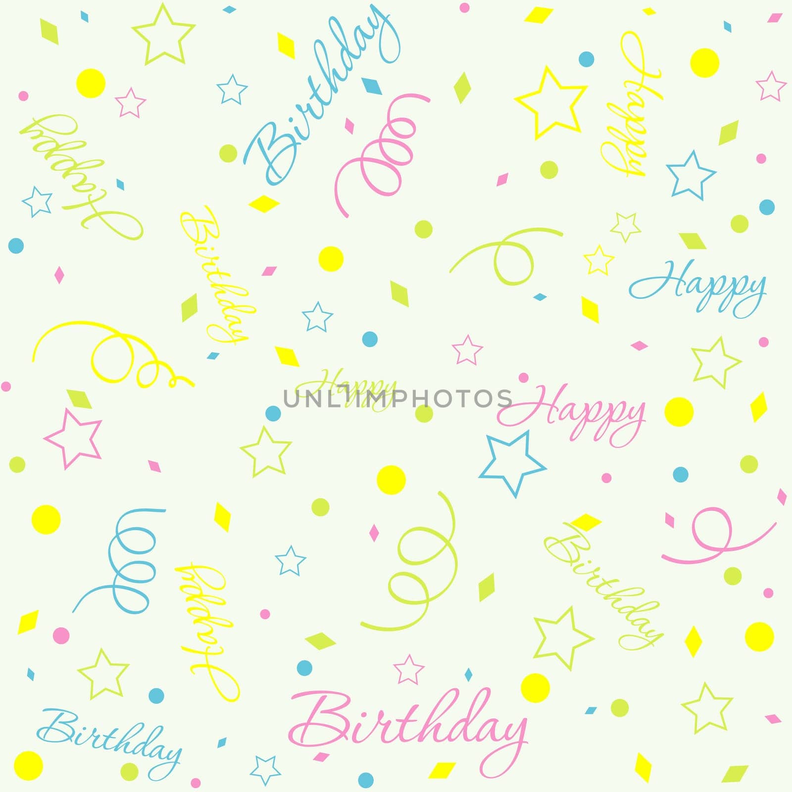 Template birthday background, vector illustration