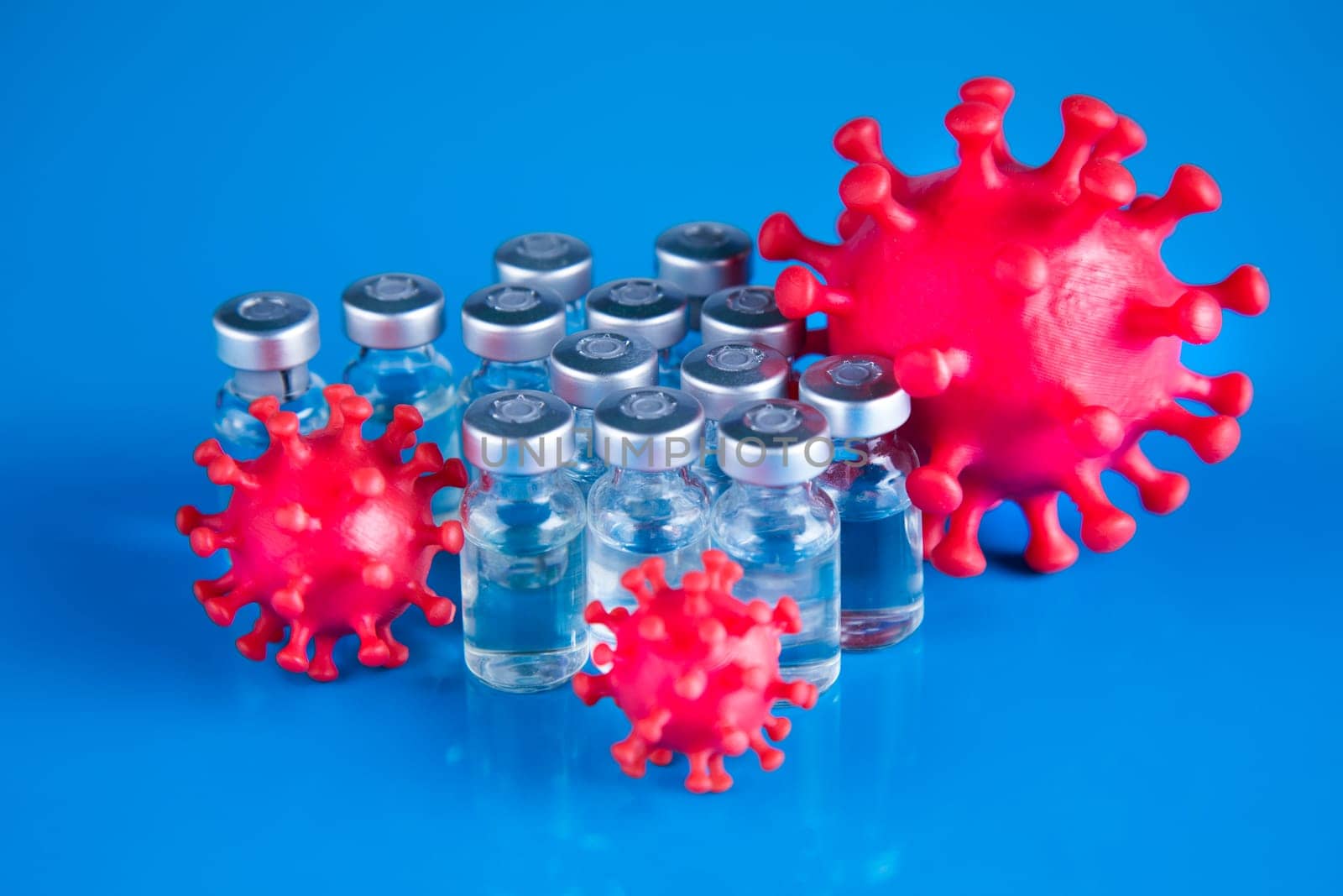 Ampoules with covid 19 vaccine
