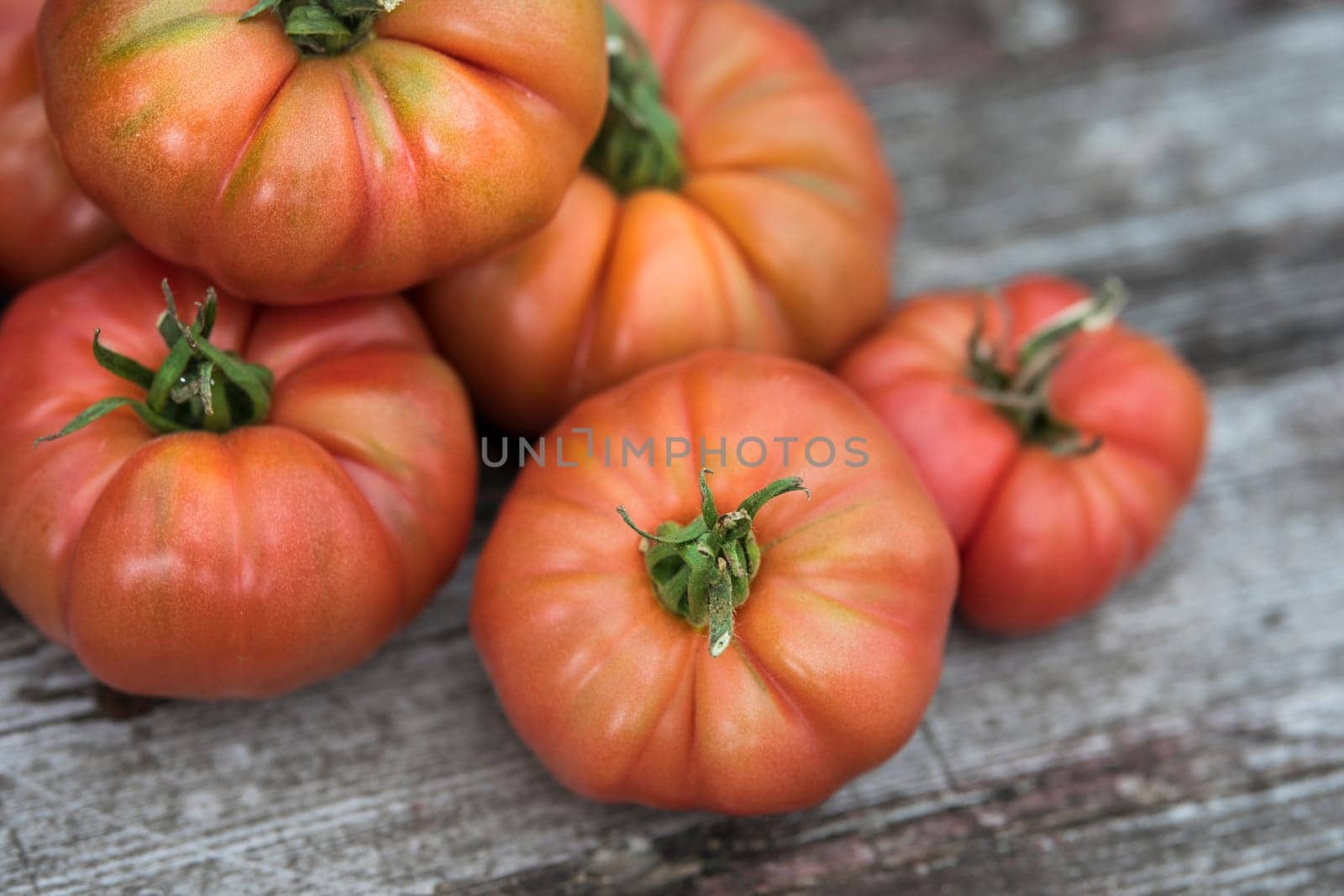 Vegetables, Tomatoes,  on desk in garden