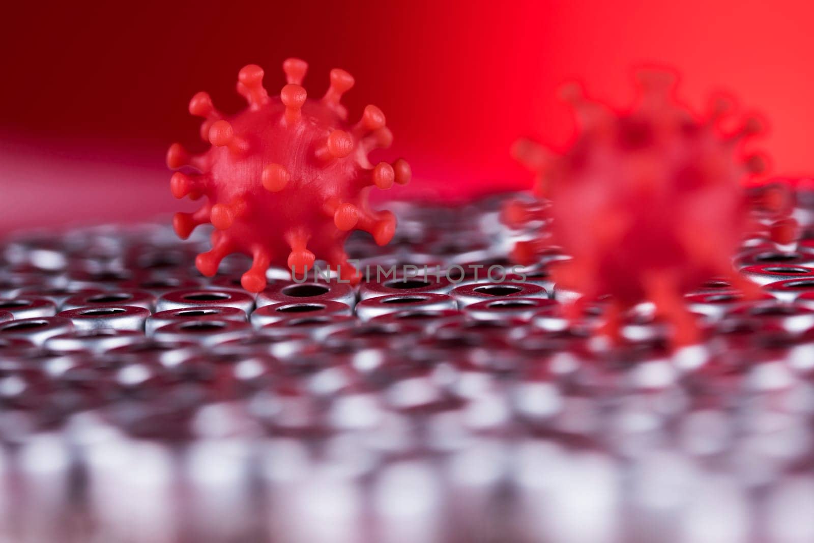 Virus cells in infected, Pandemic medical health