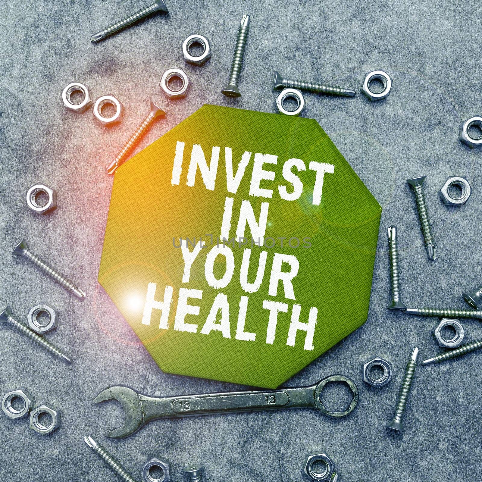 Text sign showing Invest In Your Health, Business showcase Live a Healthy Lifestyle Quality Food for Wellness