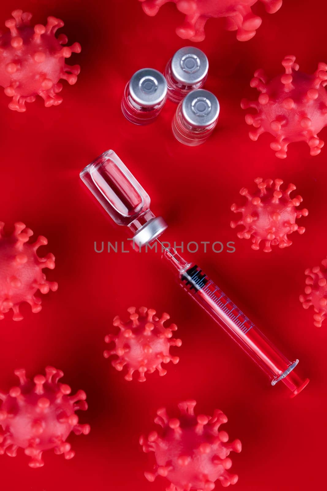 Virus cells in infected, Pandemic medical health