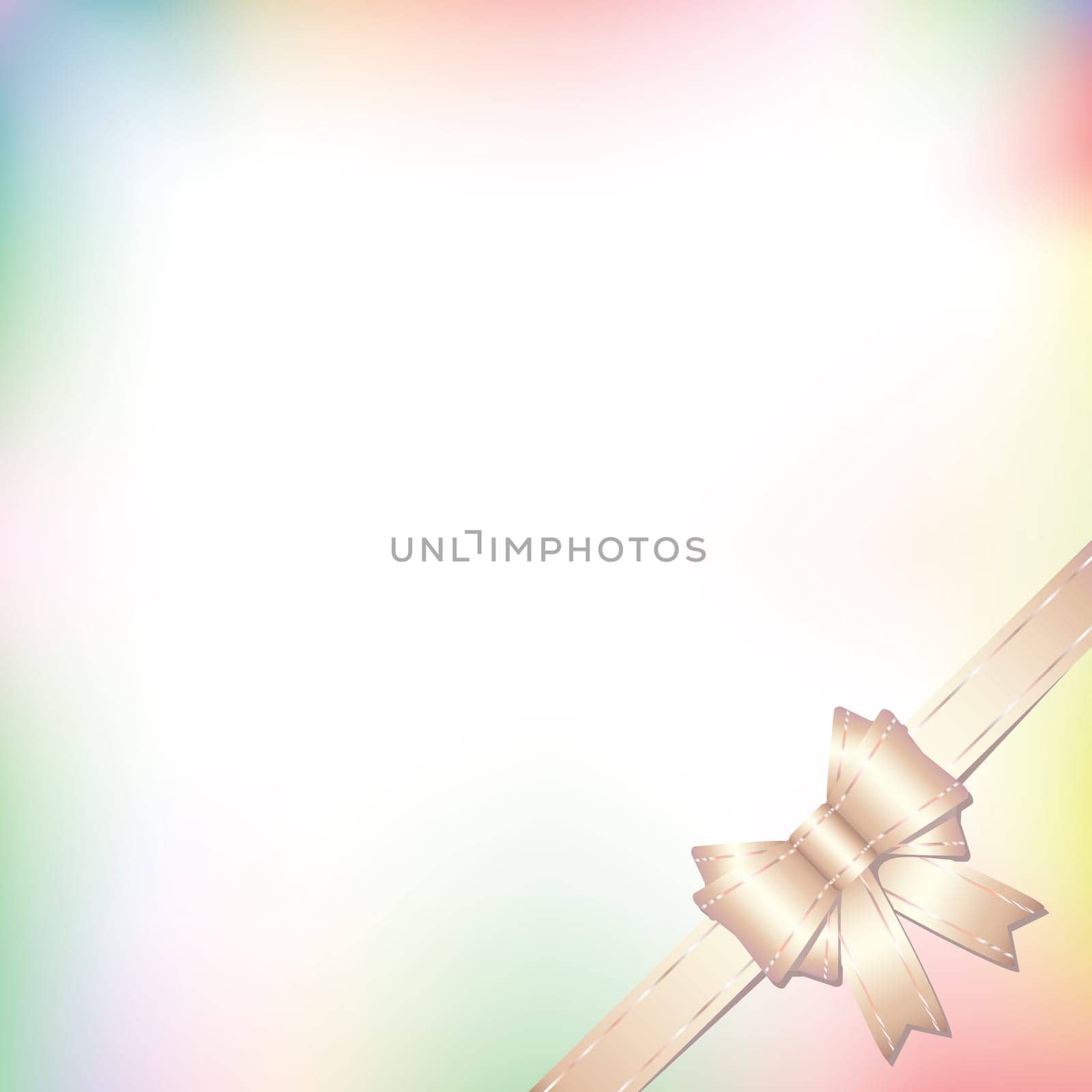 background illustration with bow in pastel colors