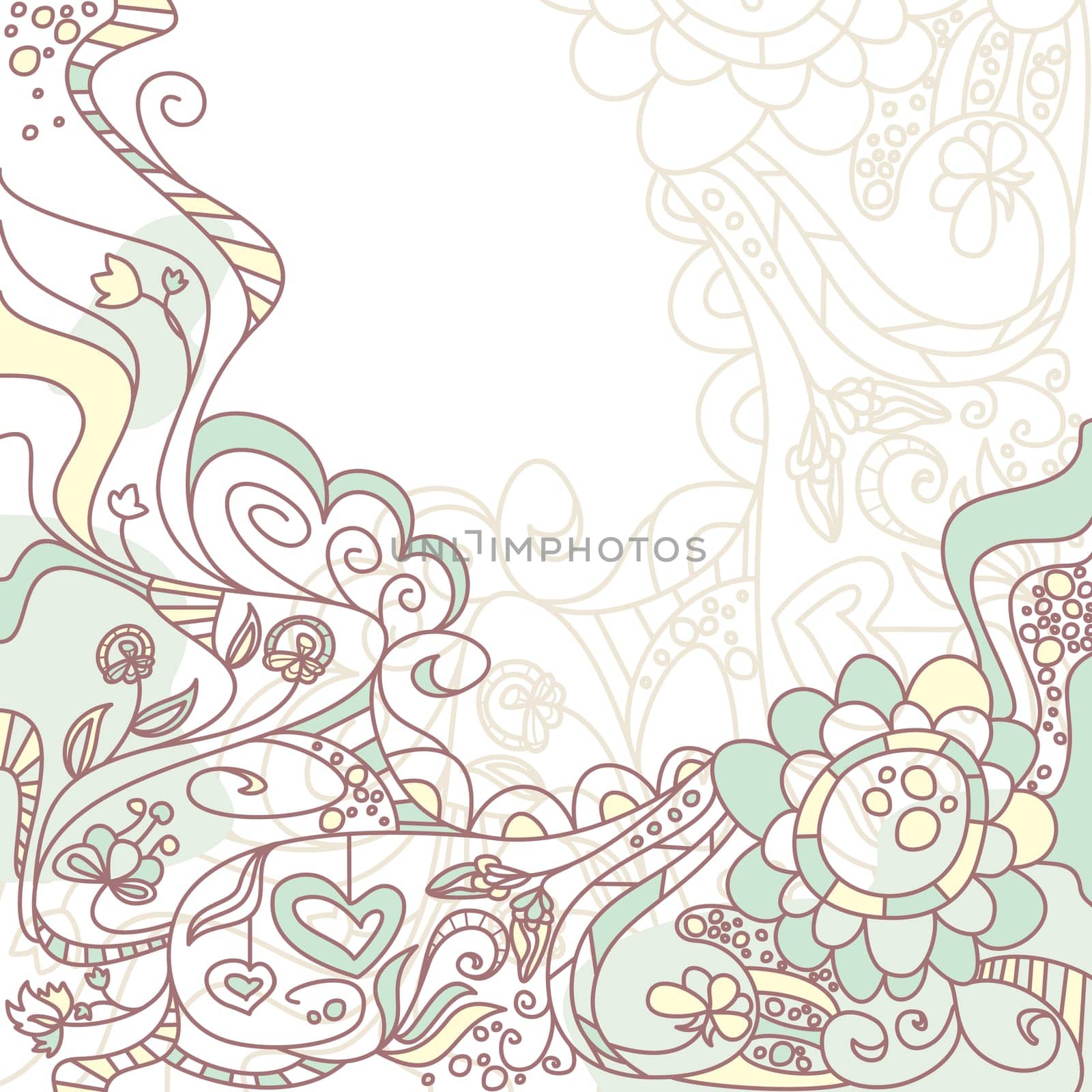 cute card with flowers