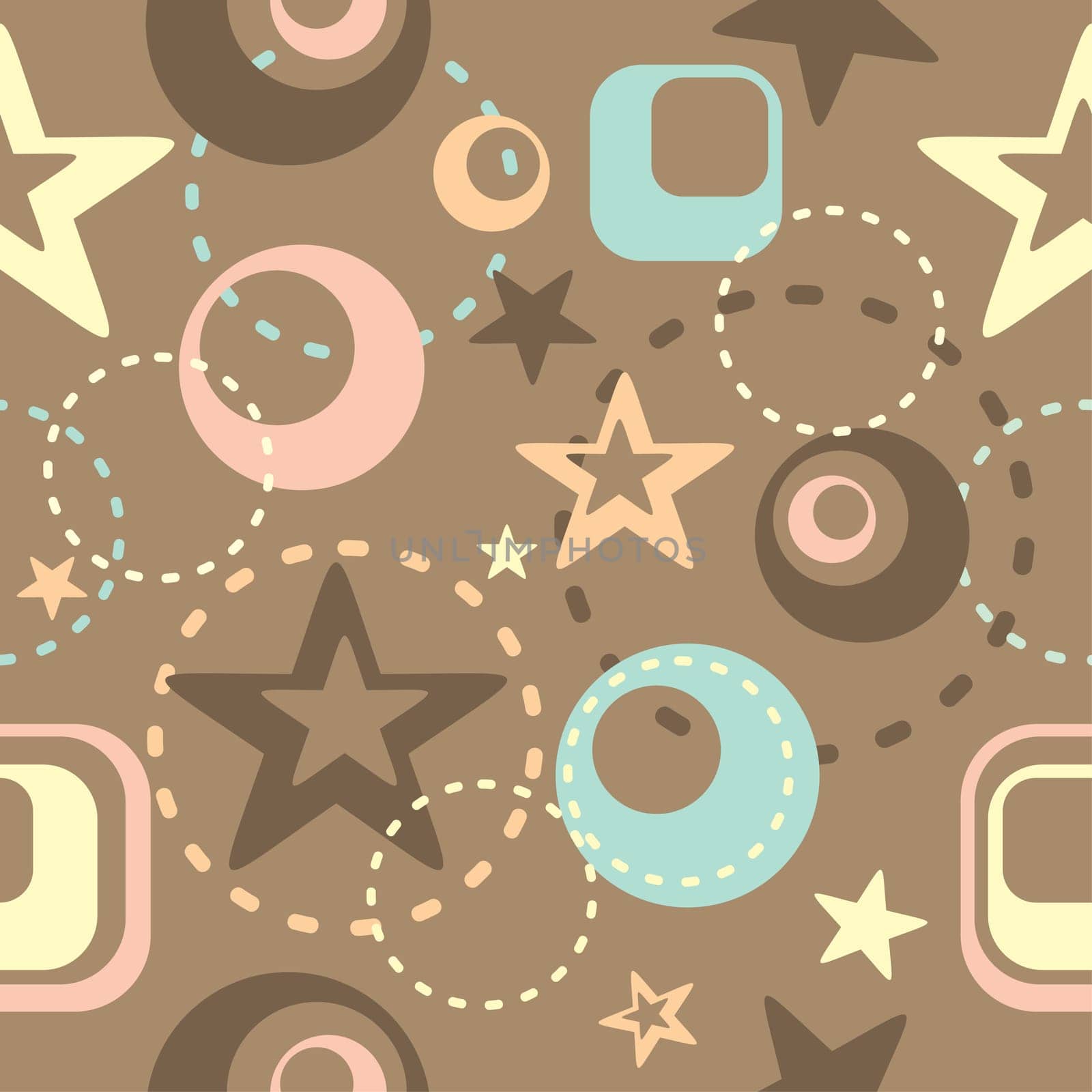 vector abstract background with circles and stars