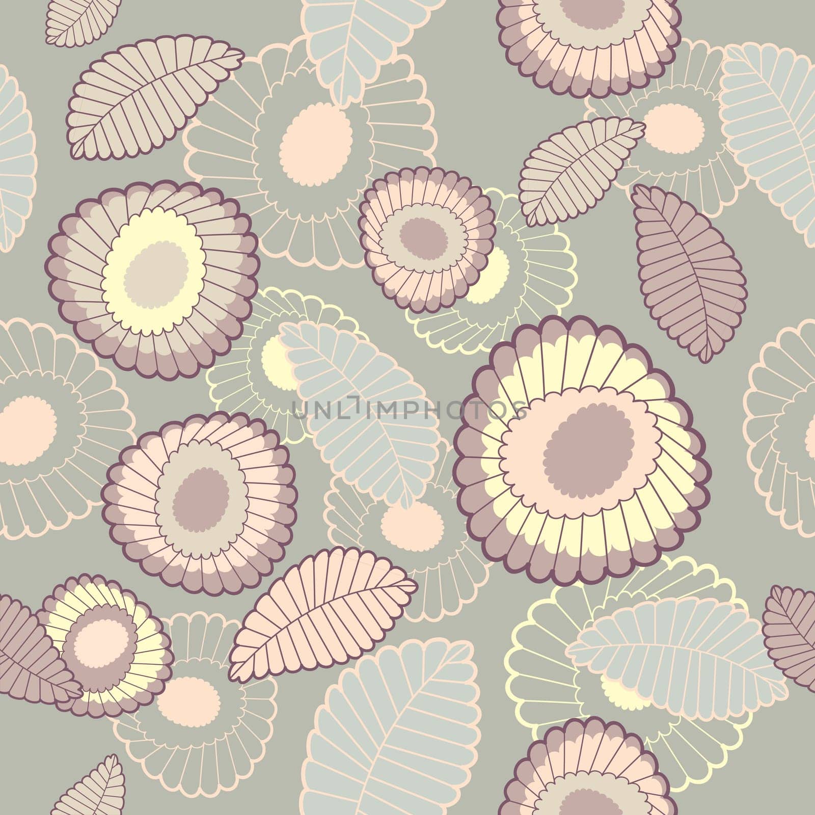 seamless floral background vector illustration