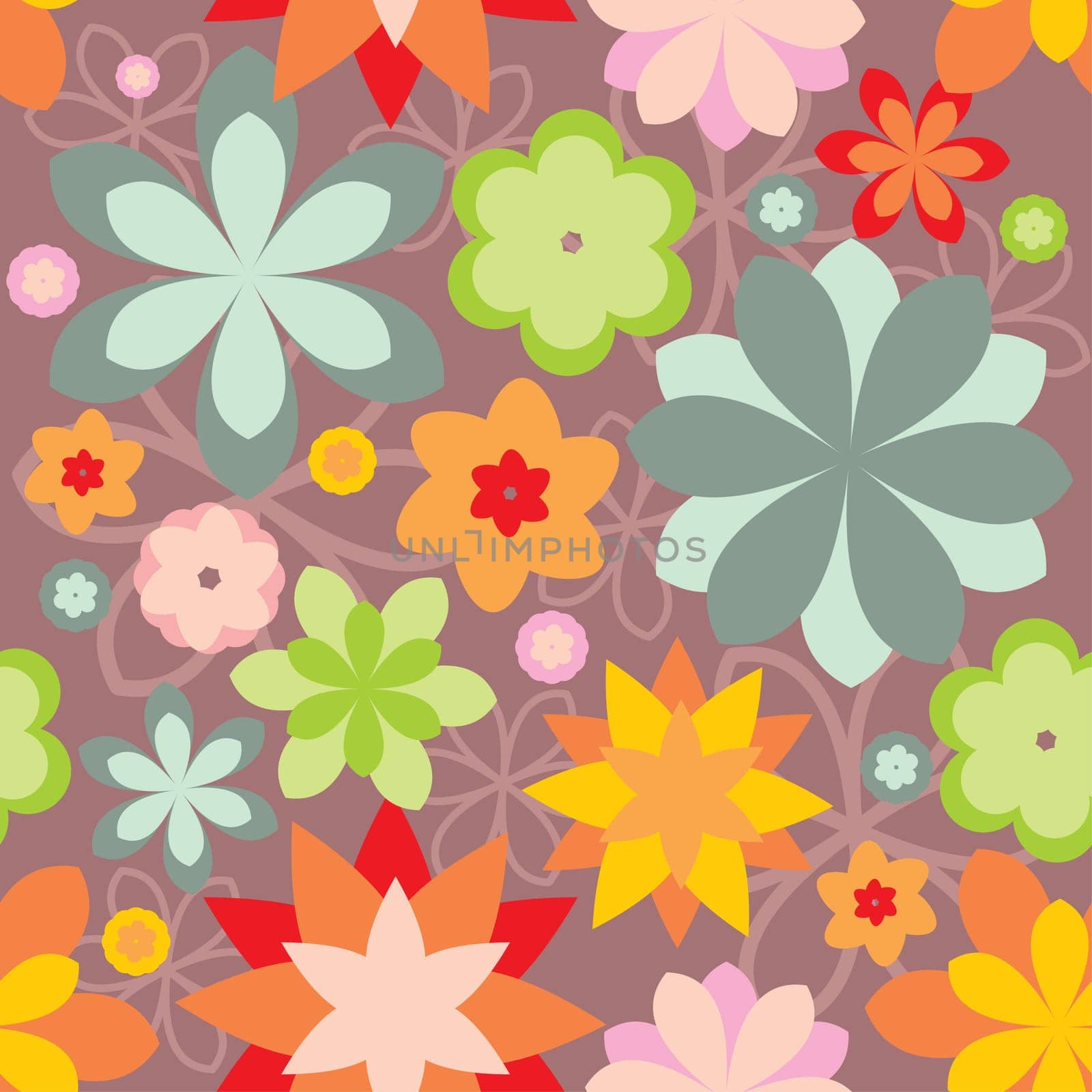 seamless floral background vector illustration