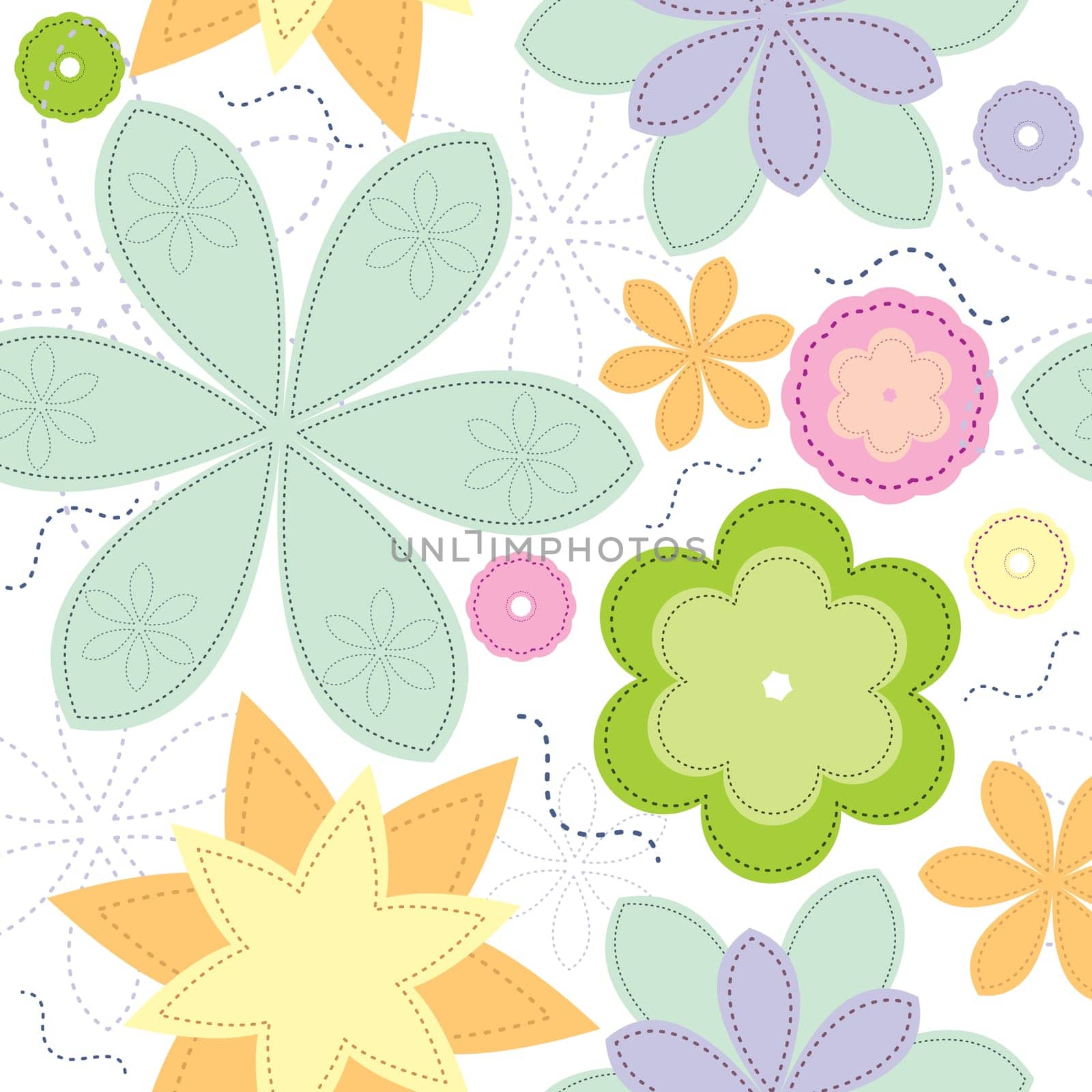 seamless floral background vector illustration